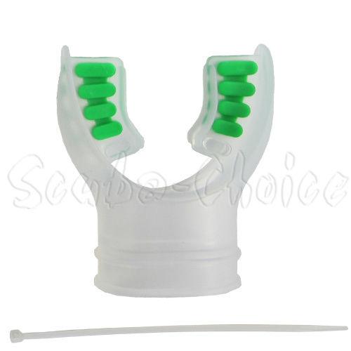 Scuba Diving Clear Silicone Octopus Snorkel Mouthpiece Color Tab & Regulator Tie - Scuba Choice