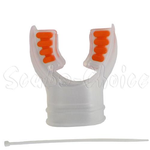 Scuba Diving Clear Silicone Octopus Snorkel Mouthpiece Color Tab & Regulator Tie - Scuba Choice