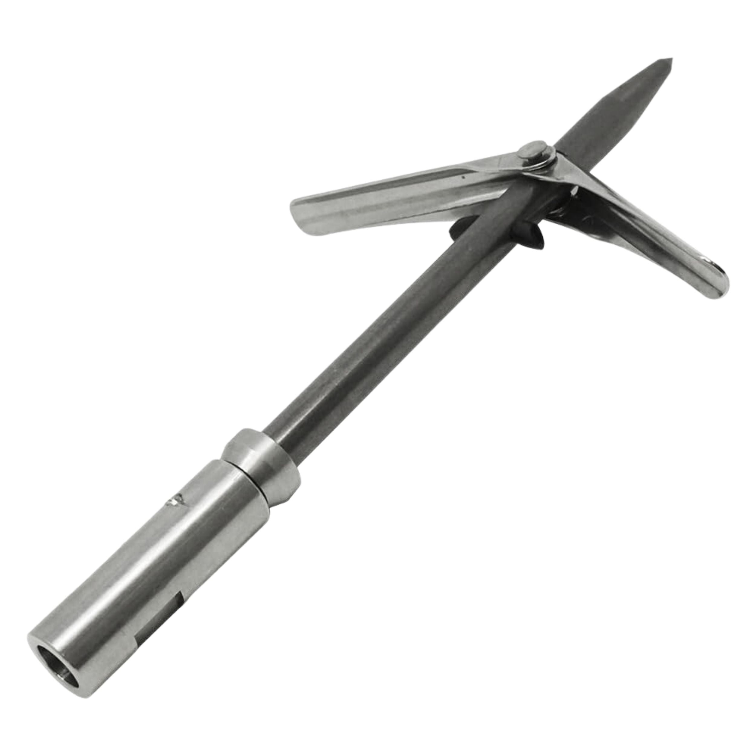 Spearfishing 6.25" Twin Barb Double Wing 6mm Pole Spear Tip w/ Keeper, Field Tip