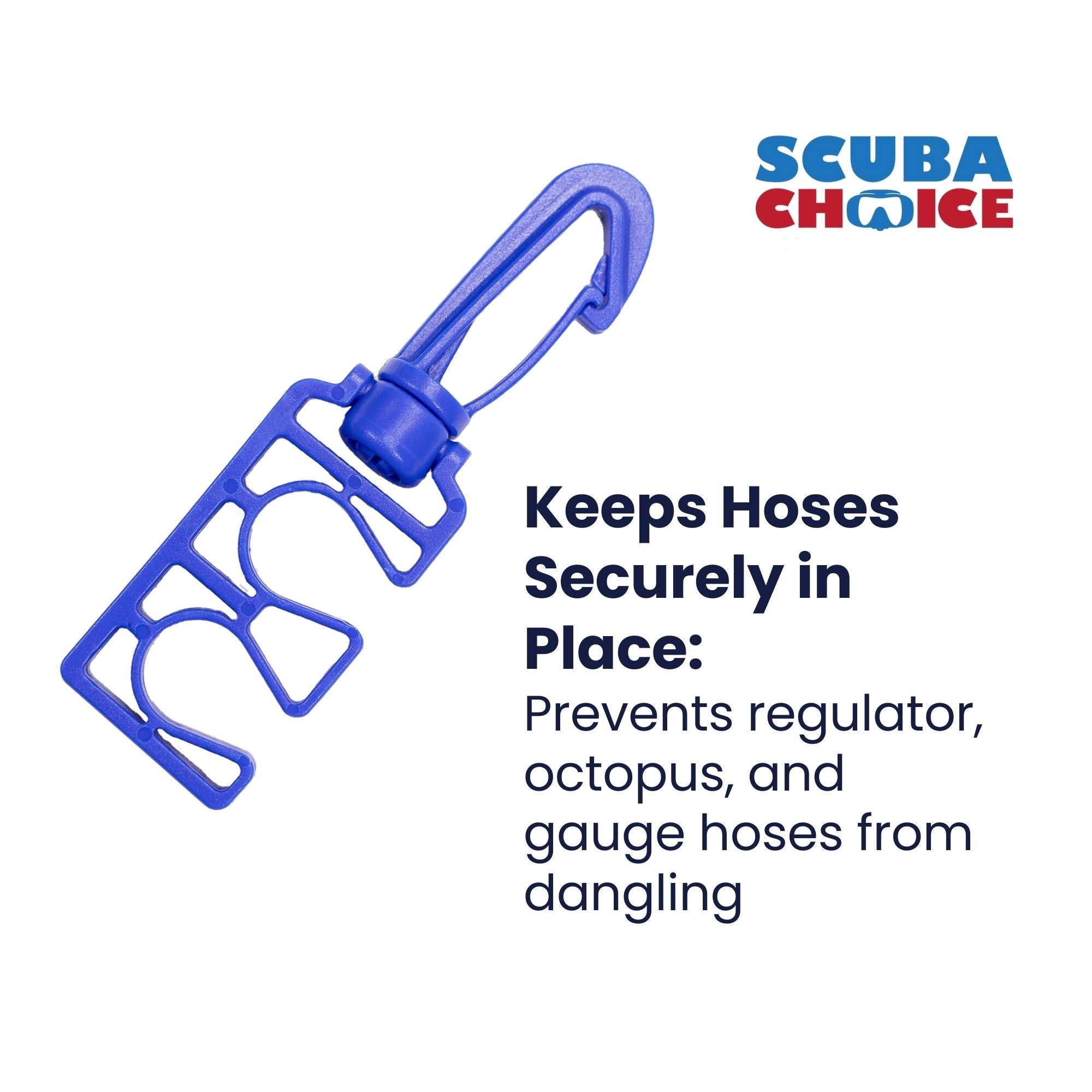 Scuba Choice Scuba Hose Clip Holder for Snorkeling & Diving, BCD Hose Snap Hook Attachment