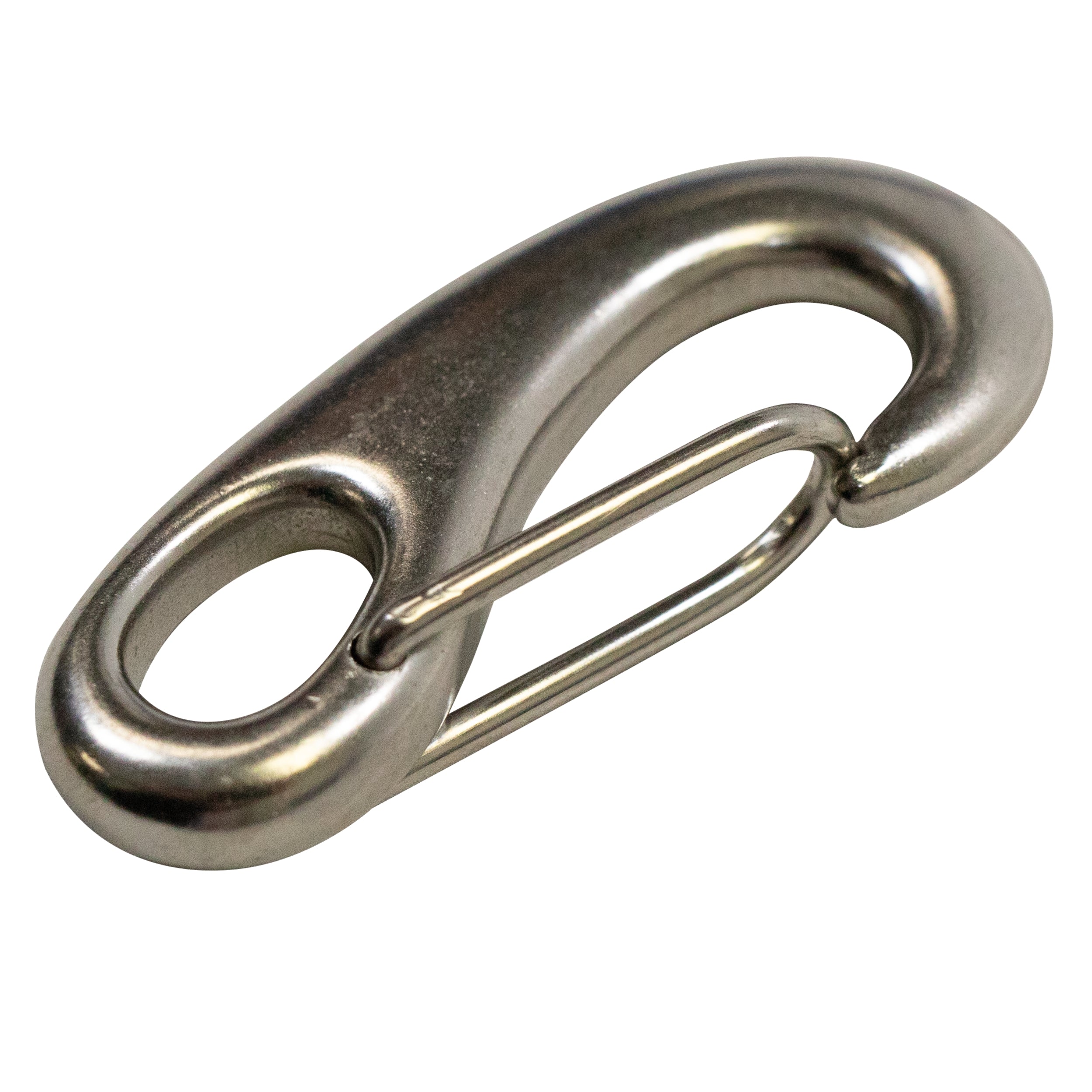 Stainless Steel Clasp Small Bean Style Fast Spring Hook Snap, 2-5/8" x 1-1/4"