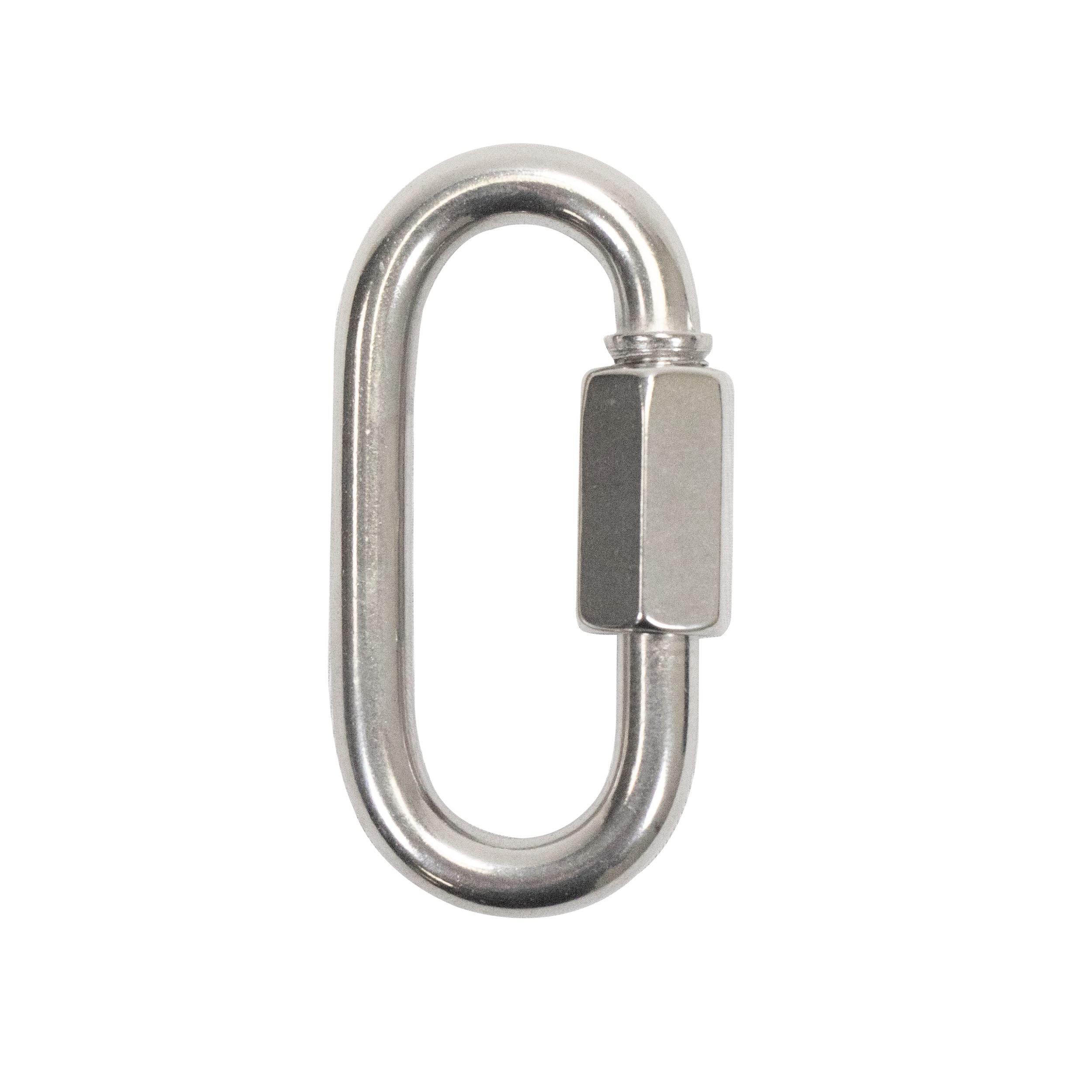 Scuba Choice 10.5cm SS Oval Quick Link Carabiner W/ Screw 14.5mm Opening