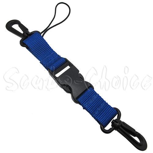 Scuba Diving Lanyard with Dual Clips & Quick Release Buckle - Scuba Choice