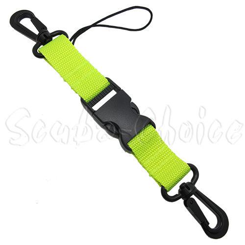 Scuba Diving Lanyard with Dual Clips & Quick Release Buckle - Scuba Choice
