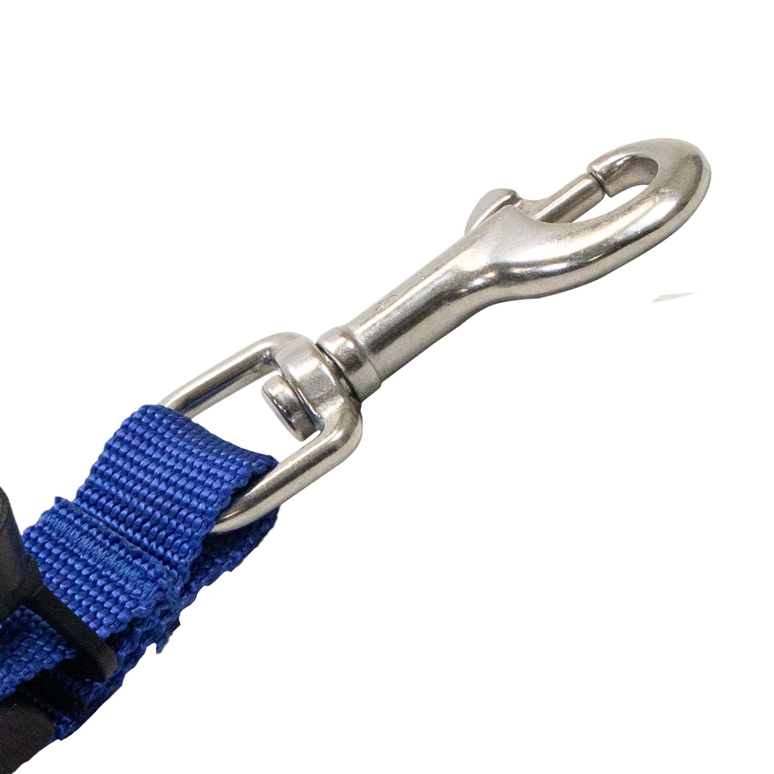 Scuba Choice Shark Coil Lanyard with 1 Steel Snap and Quick Release Buckles, Blue