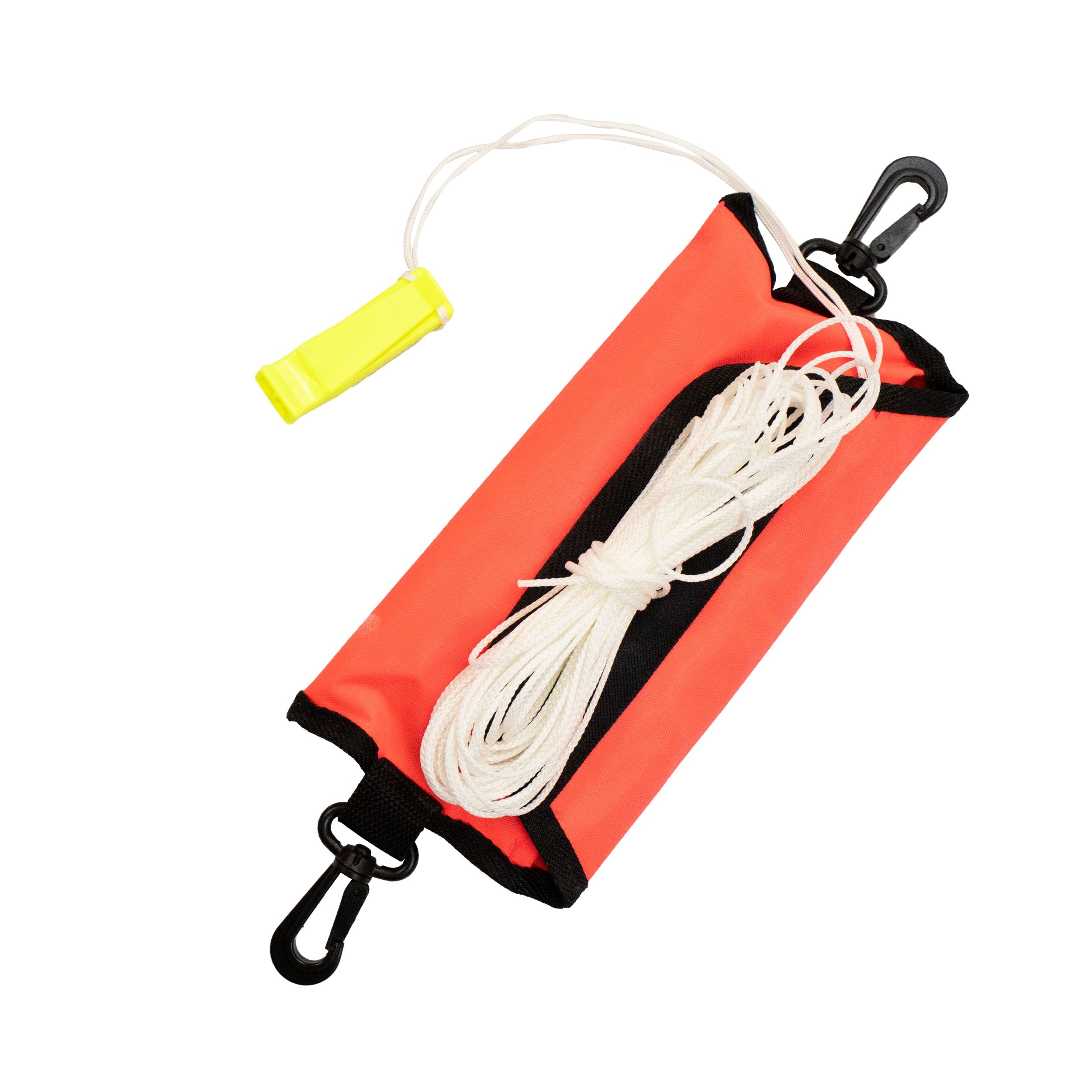 Scuba Diving 4ft Surface Marker Signal Tube with Pouch, Whistle & 36' String