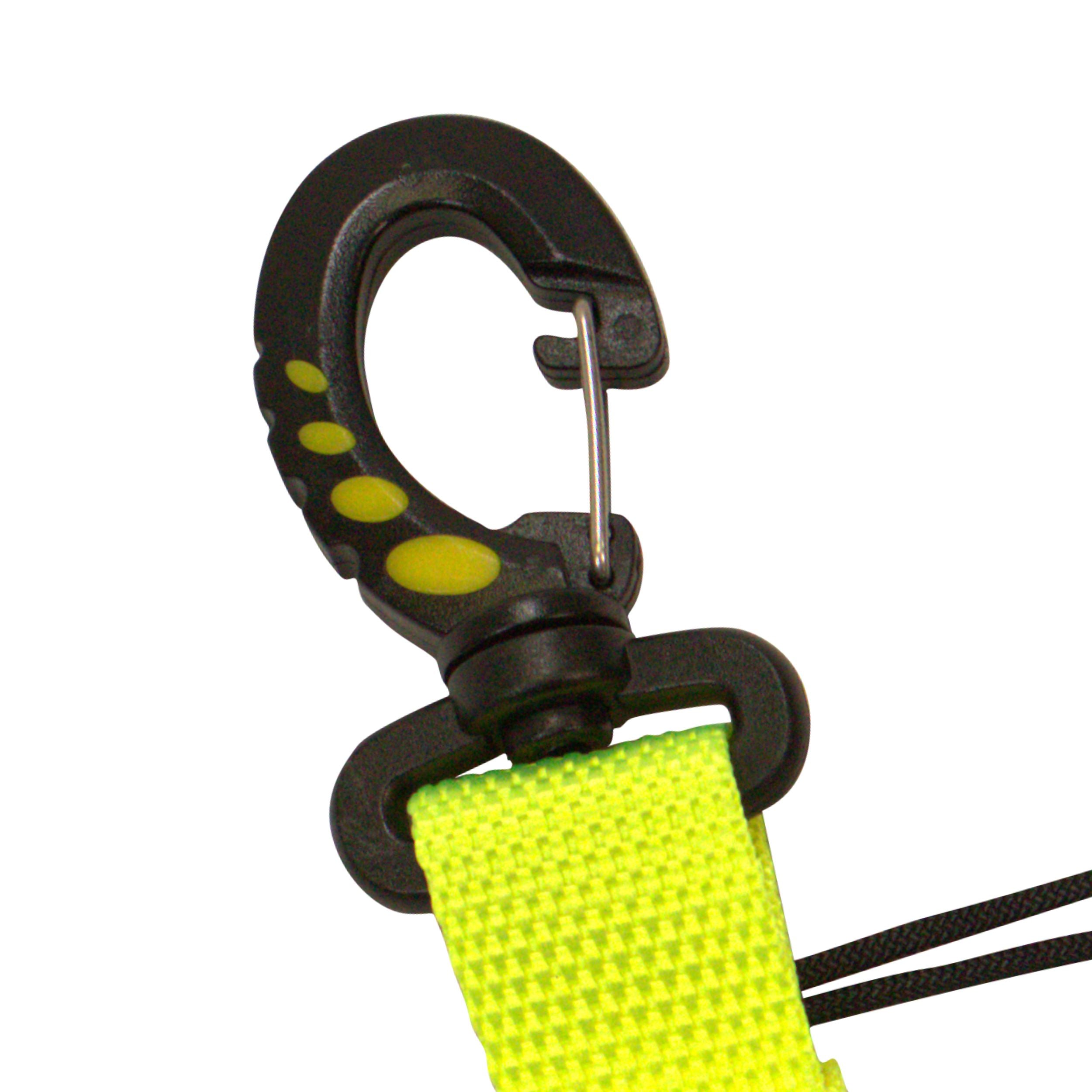Scuba Diving Lanyard with Dual Clips & Quick Release Buckle