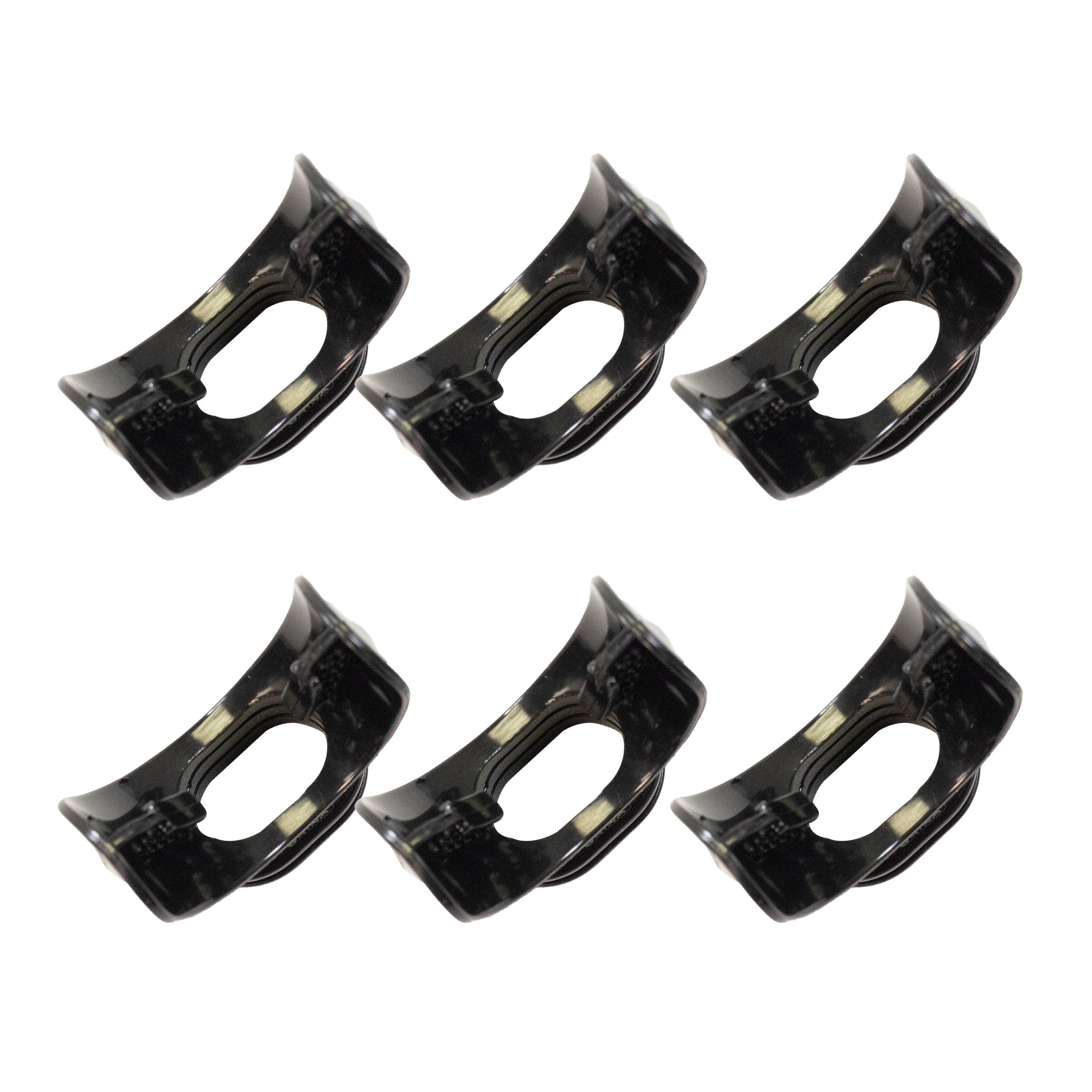 Scuba Diving Black Regulator Octopus Mouthpieces w/ Regulator Tie, 6pc Pack