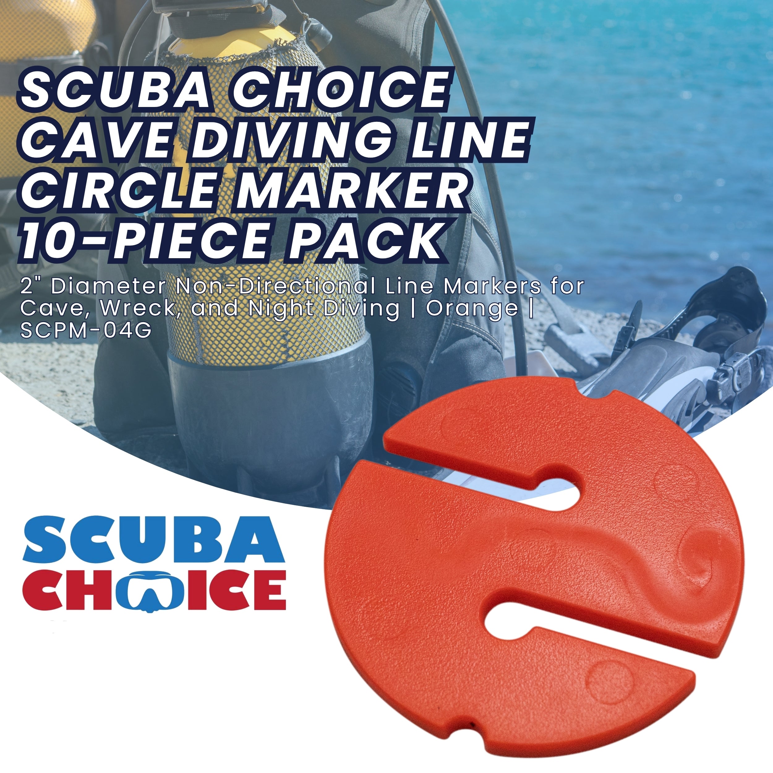 Scuba Choice Cave Diving Line Circle Marker 10-Piece Pack