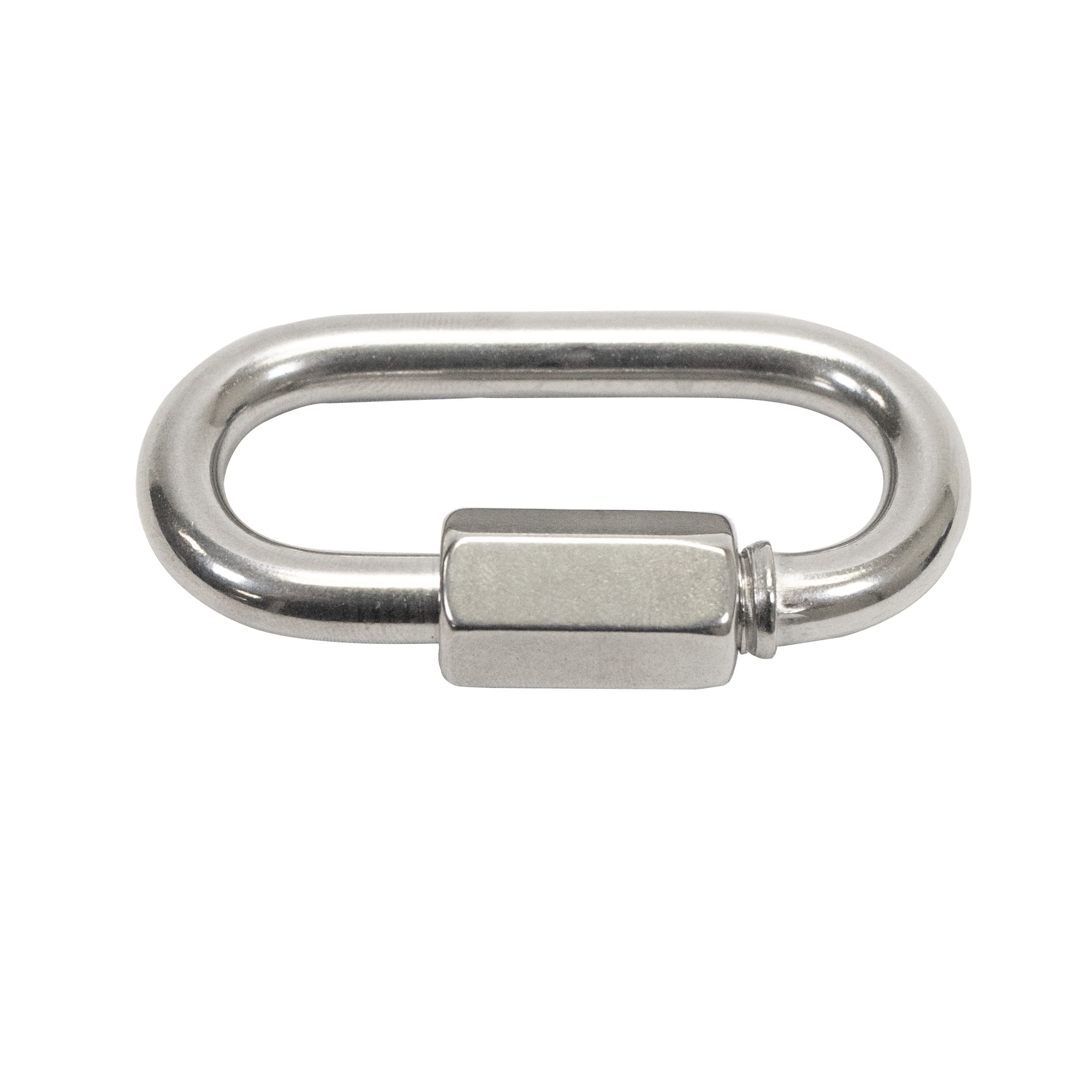 Scuba Choice 7cm SS Oval Quick Link Carabiner W/ Screw 9mm Opening