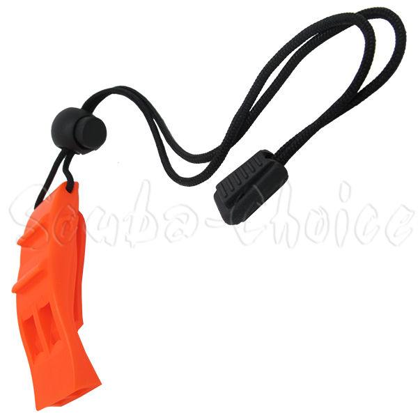 Scuba Diving Dive Safety Dolphin Shape Whistle Loudest w/ Lanyard & Clip - Scuba Choice