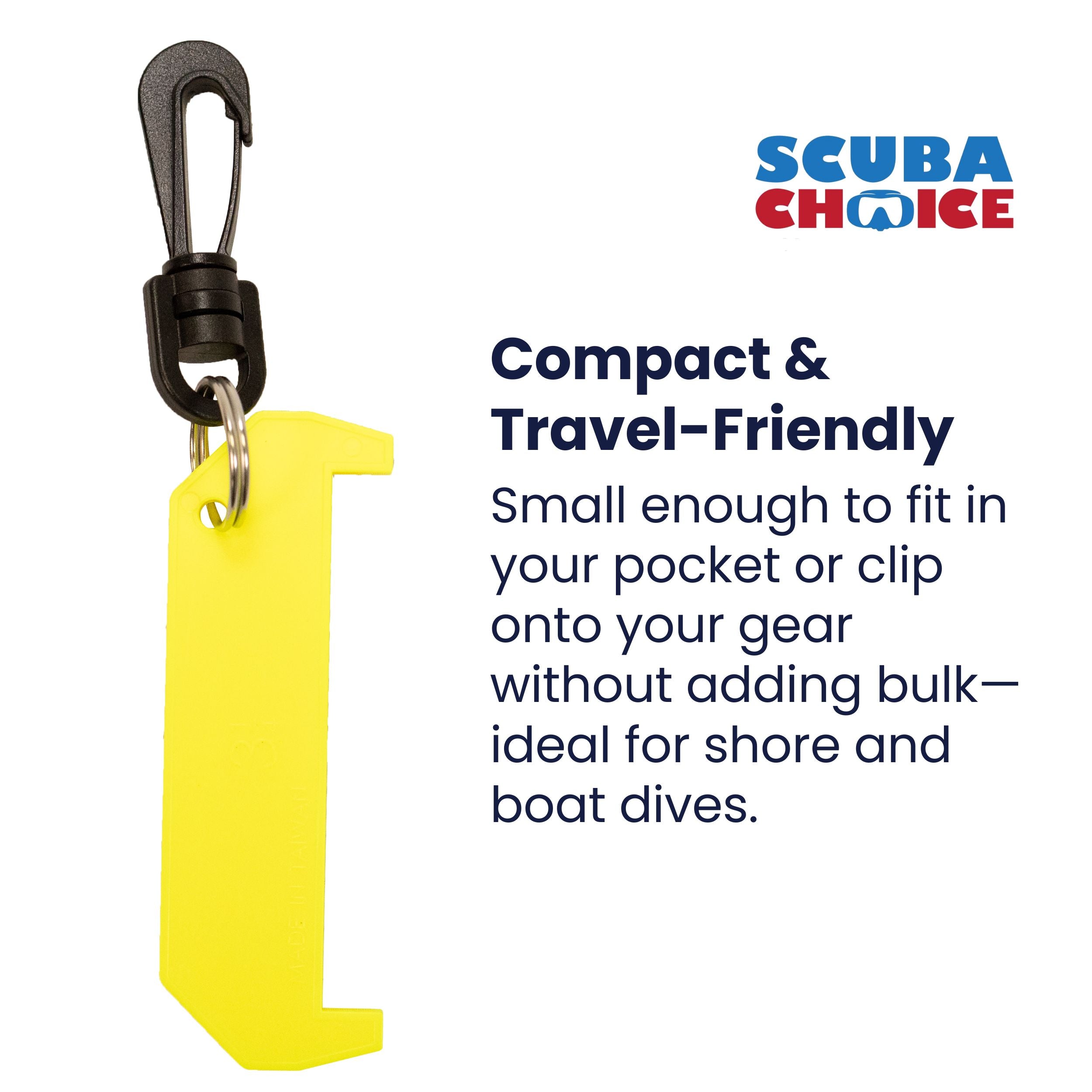 Scuba Choice 3.25" Plastic Lobster Gauge w/ Clip