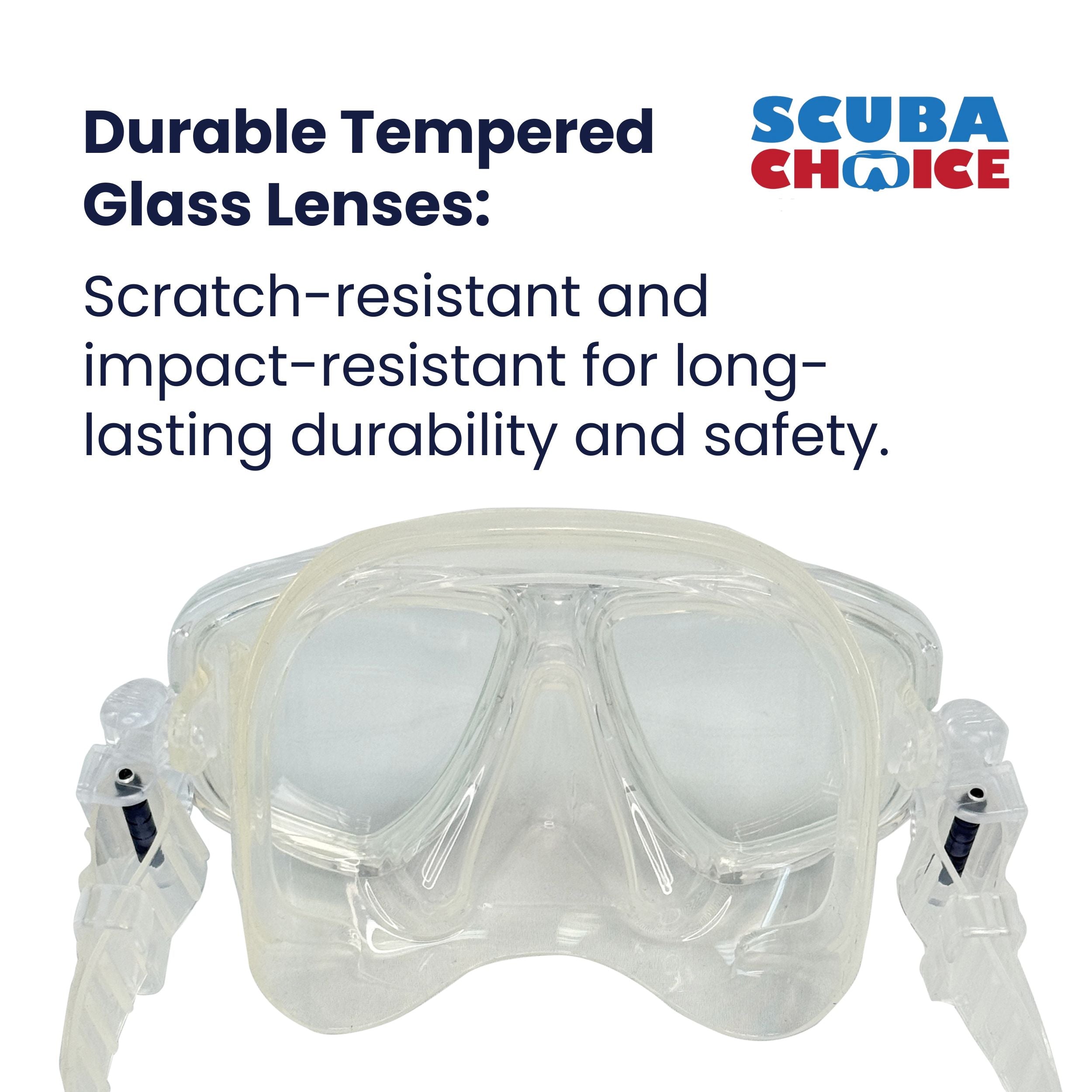 Palantic M36 Clear/Clear Silicone RX Full Farsighted Lenses Dive/Snorkeling Mask