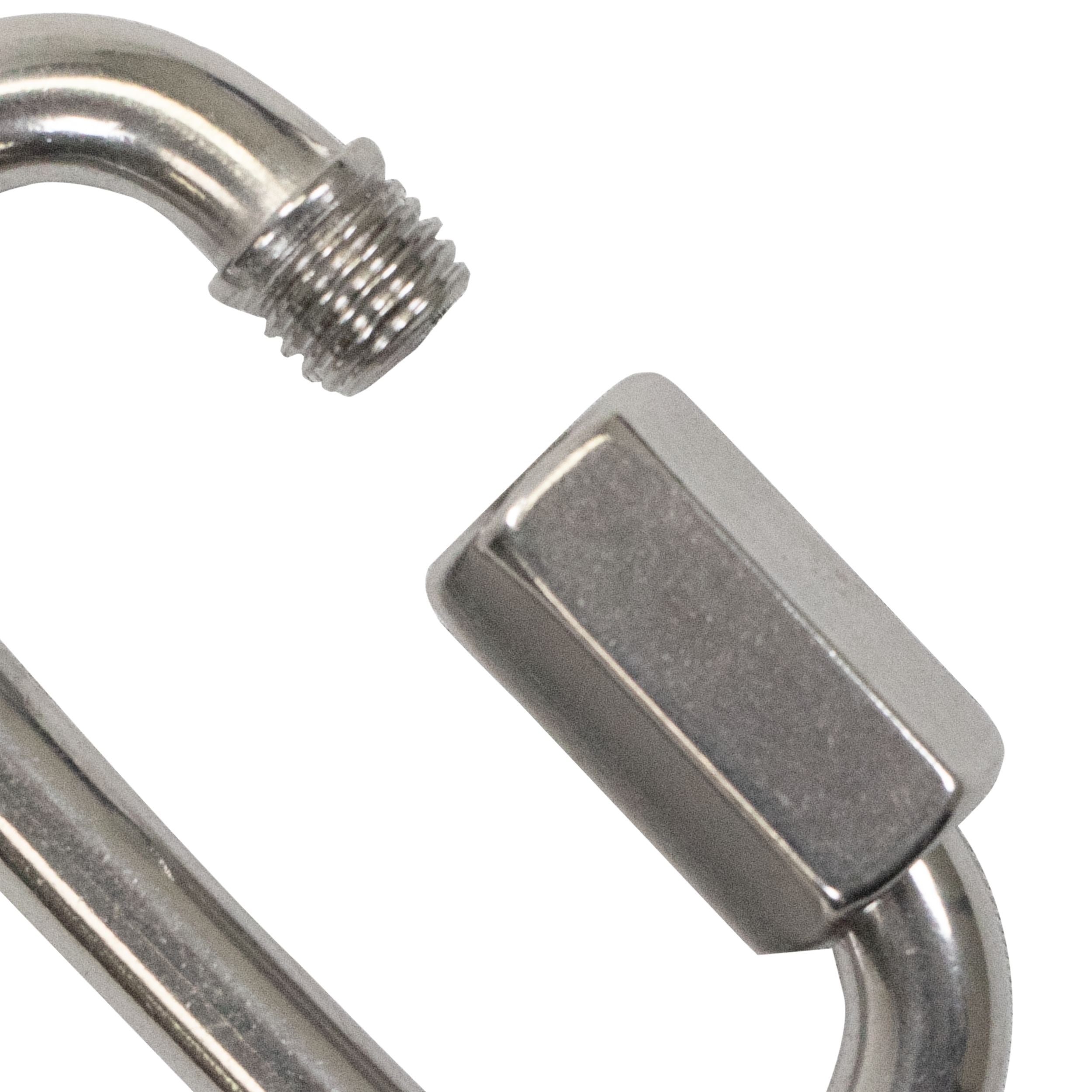 Scuba Choice 10.5cm SS Oval Quick Link Carabiner W/ Screw 14.5mm Opening