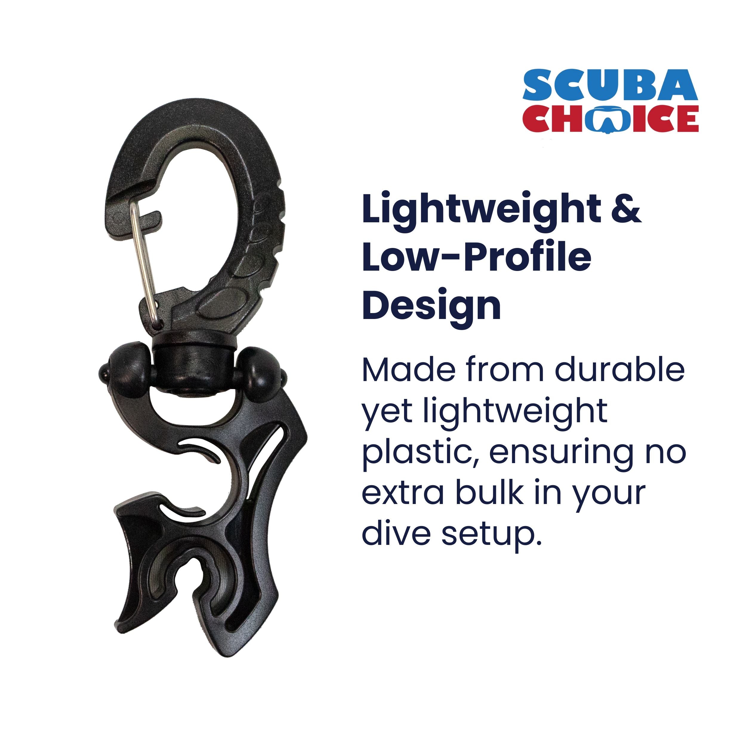 Scuba Diving 2 Sizes Hose Holder with Clip, FIts 1/2" & 1/4" BC Hose