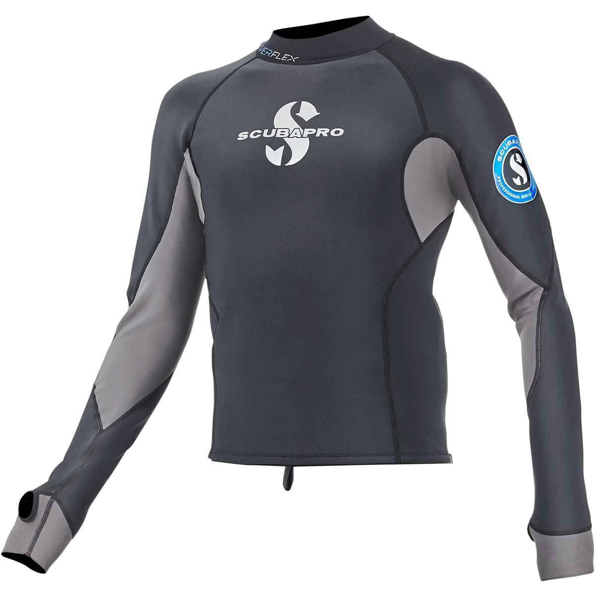 Scubapro Everflex 1.5mm Mens Long Sleeve Rash Guard Black - Scuba Choice