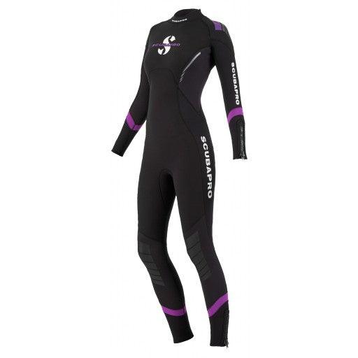 Sport Steamer 5 mm Women's Wetsuit- Black/Purple - Scuba Choice