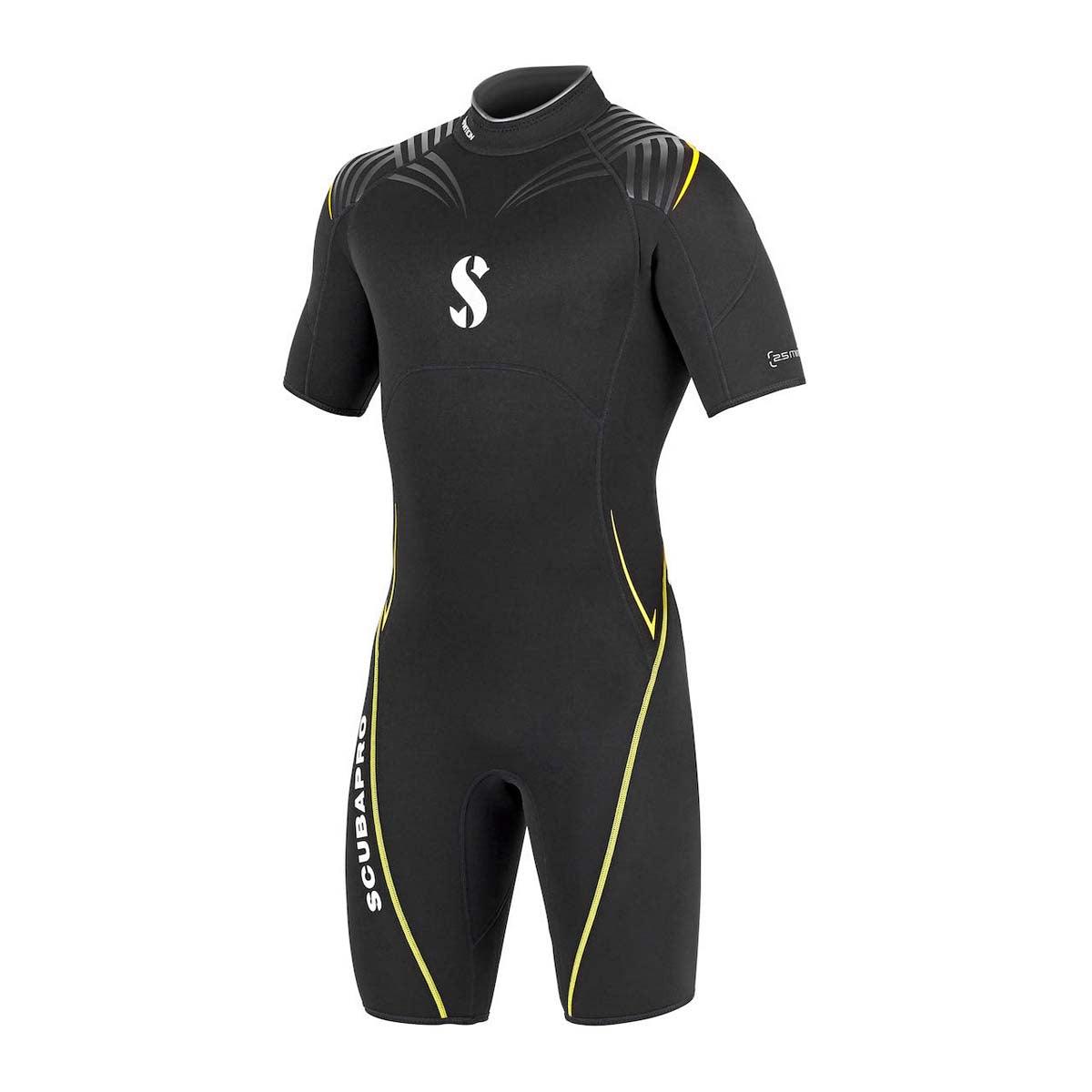 Scubapro DEFINITION SHORTY 2.5MM Men's Wetsuit 2019 - Black/Yellow M - Scuba Choice