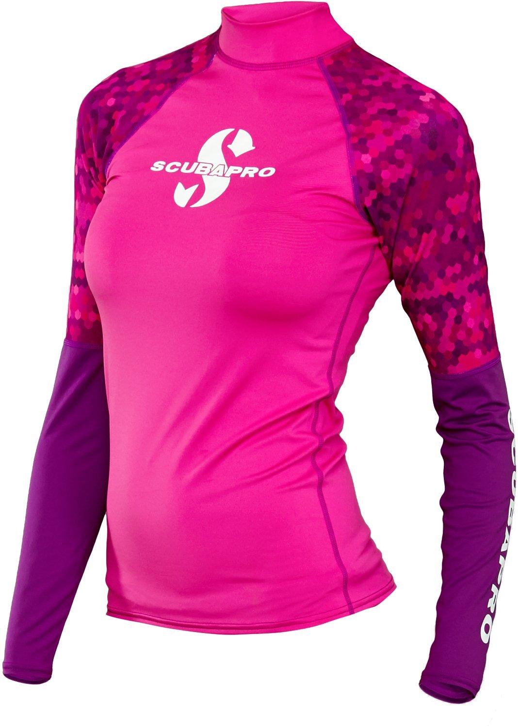 Scubapro Flamingo Rash Guard Womens, Long Sleeve (UPF50) - Pink - Scuba Choice