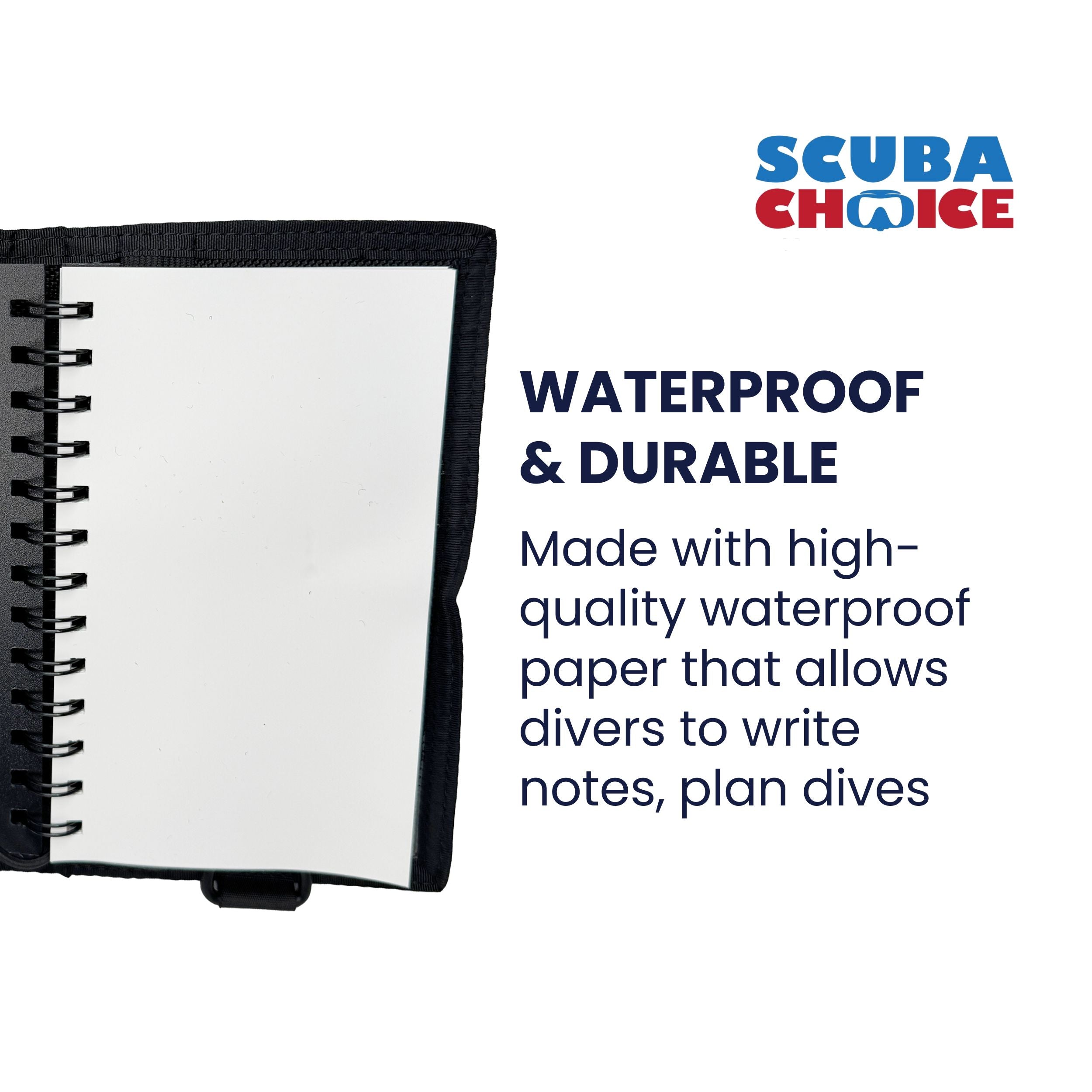 Scuba Dive Deluxe Underwater Notebook Wallet Waterproof Paper w/ Pencil