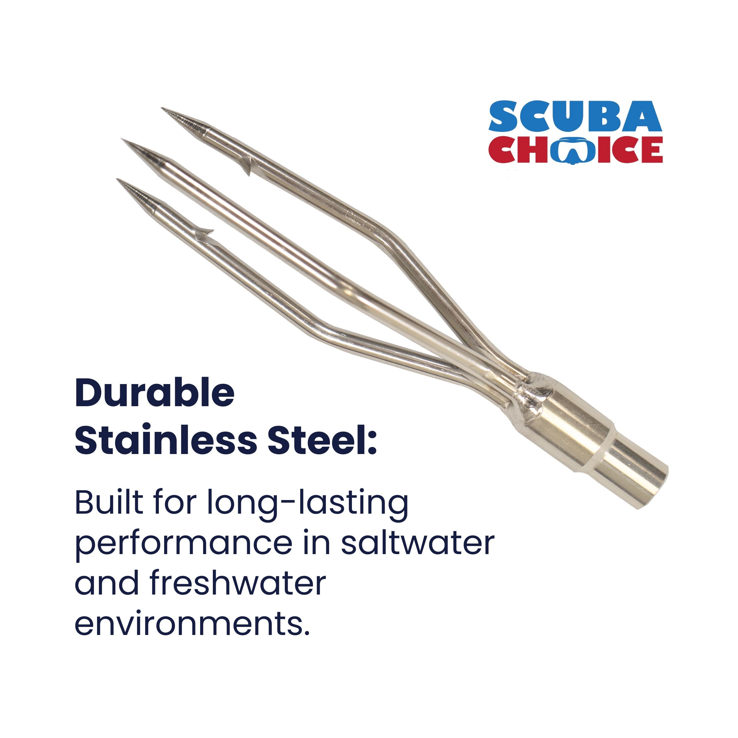 Scuba Choice 4-5/8" 3-Prong 6mm Spearfishing Lionfish Speartip