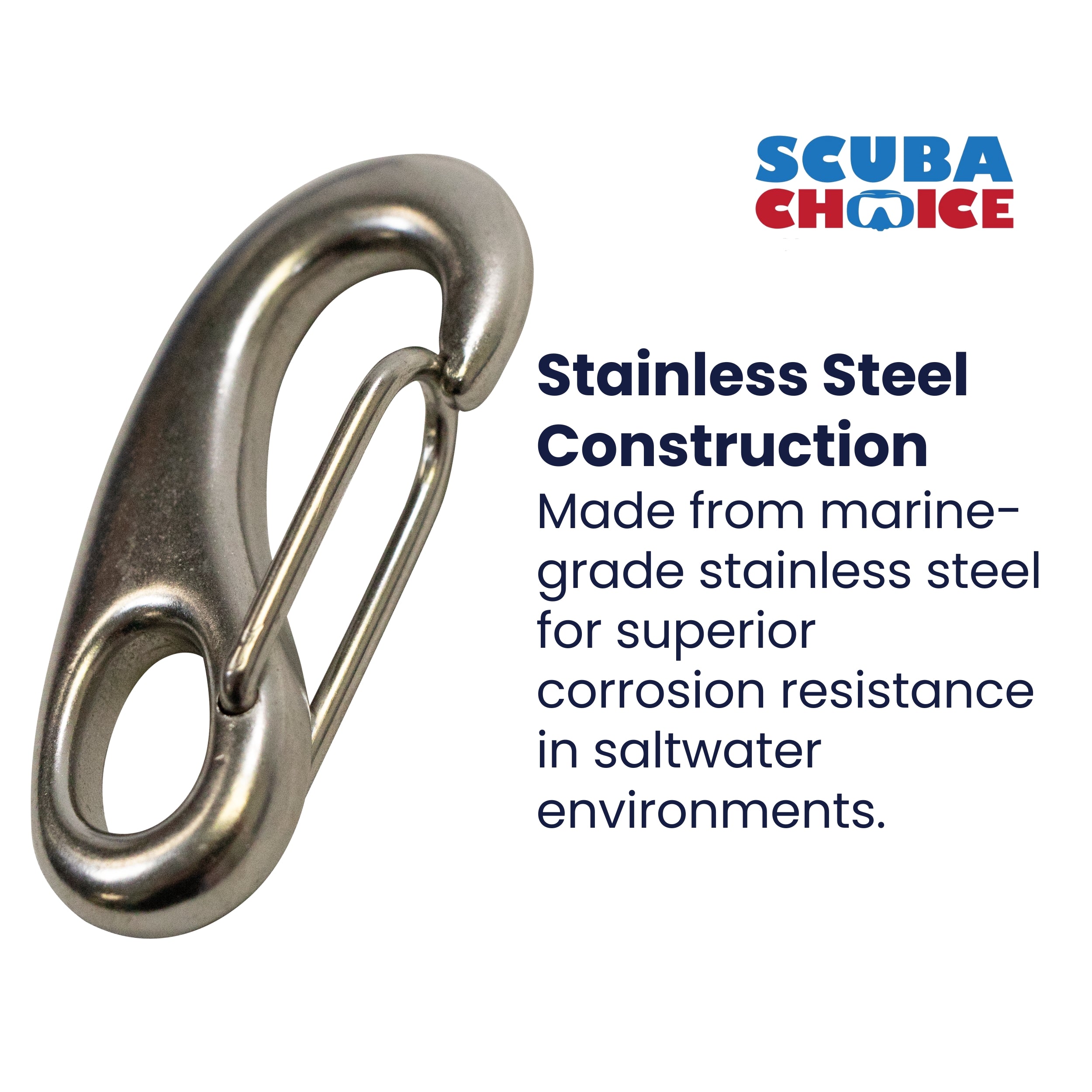 Stainless Steel Clasp Small Bean Style Fast Spring Hook Snap, 2-5/8" x 1-1/4"