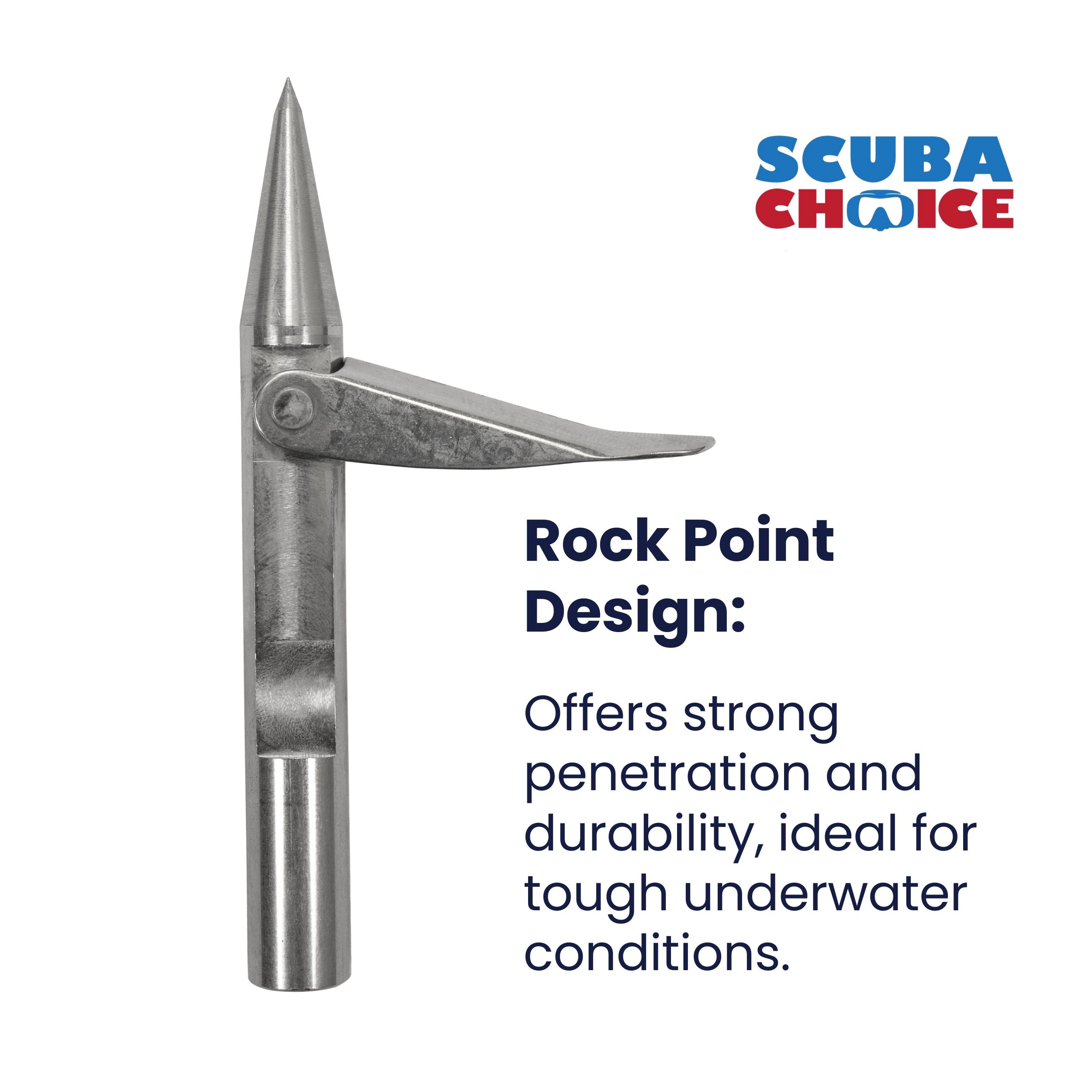 Palantic 3in Spearfishing Speargun Tip Single Wing Rockpoint Tip 6mm