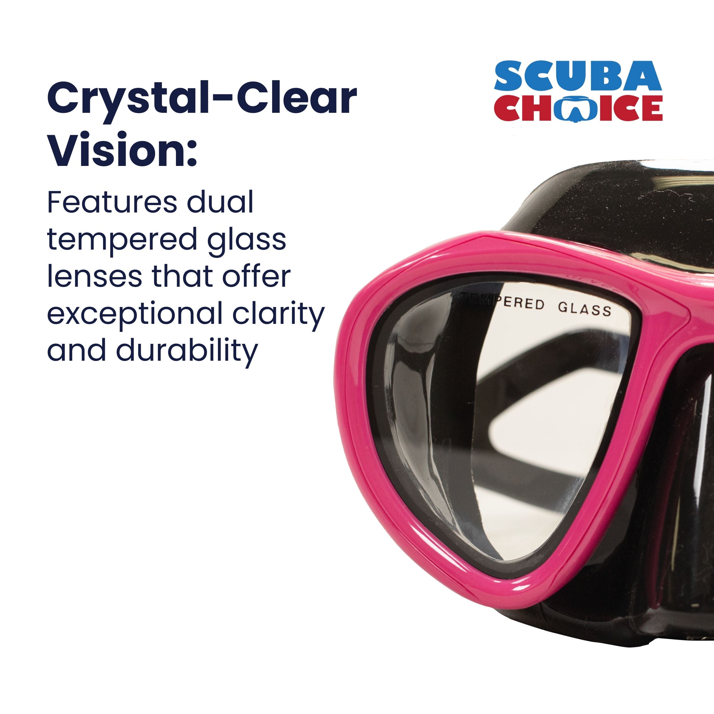 Palantic Black/Pink Compact Dive Mask