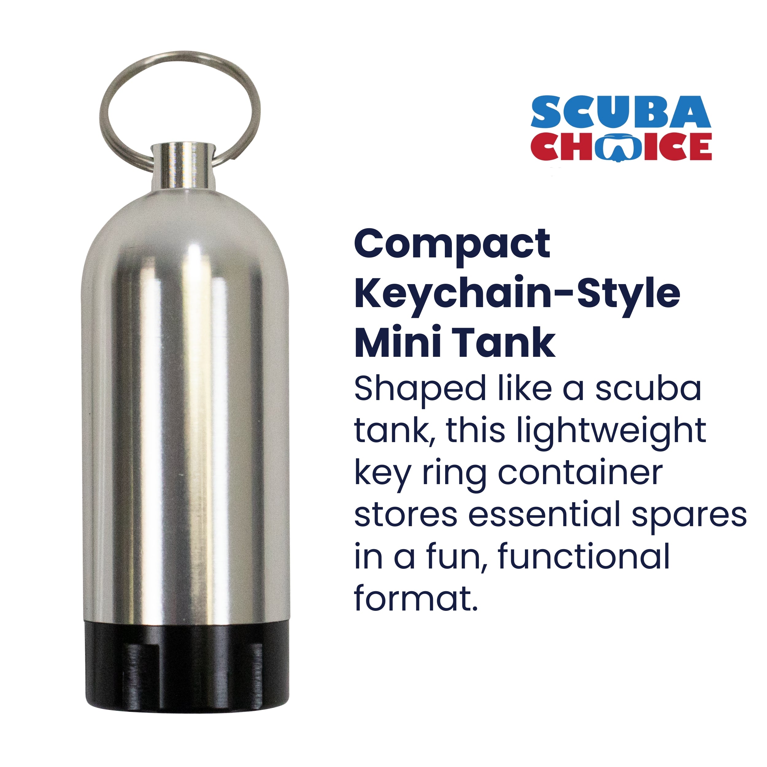 Scuba Choice Scuba Diving Mini Tank Key Ring with O-Rings and Silicone Grease 3g