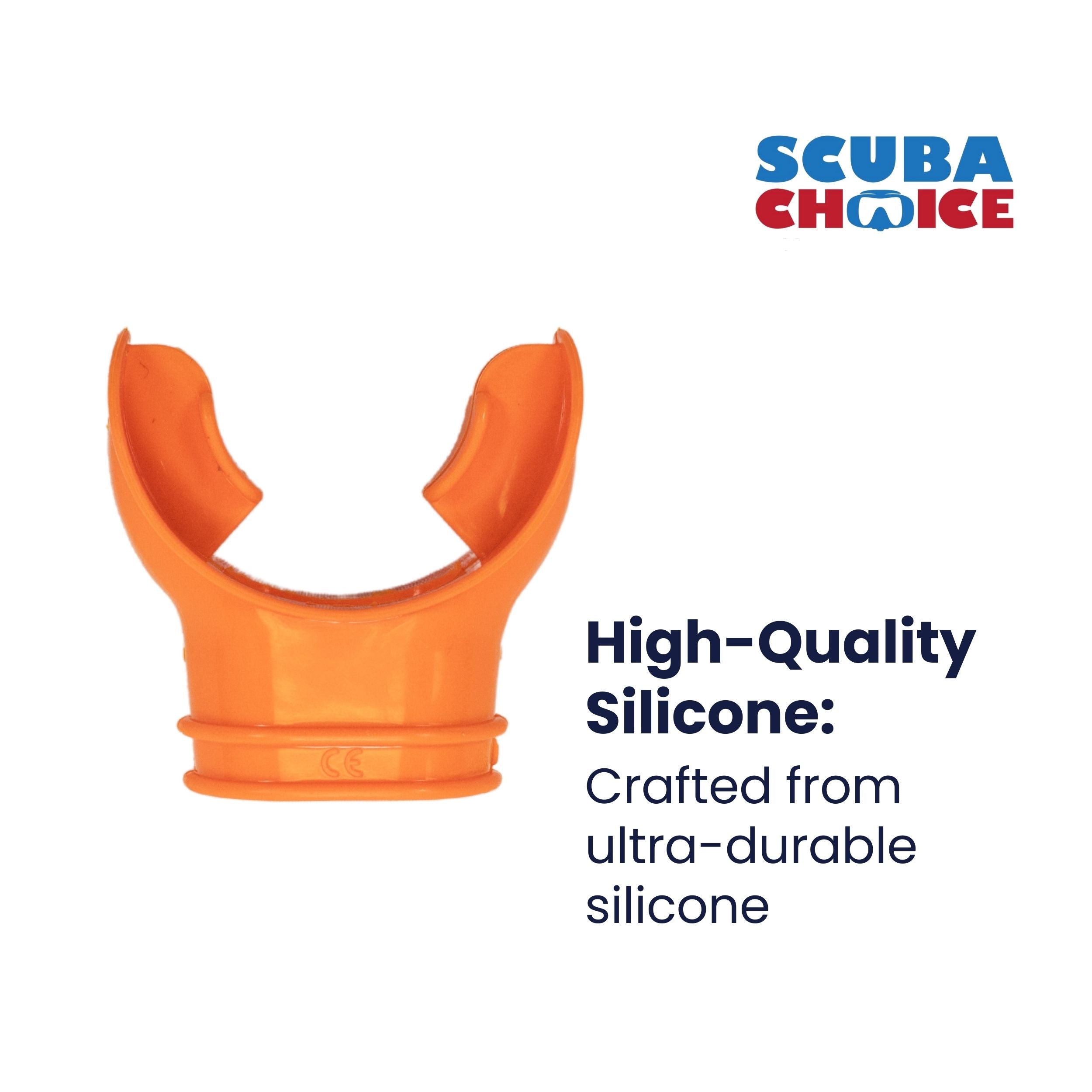 Scuba Choice Scuba Diving Orange Silicone Regulator Octopus Mouthpiece