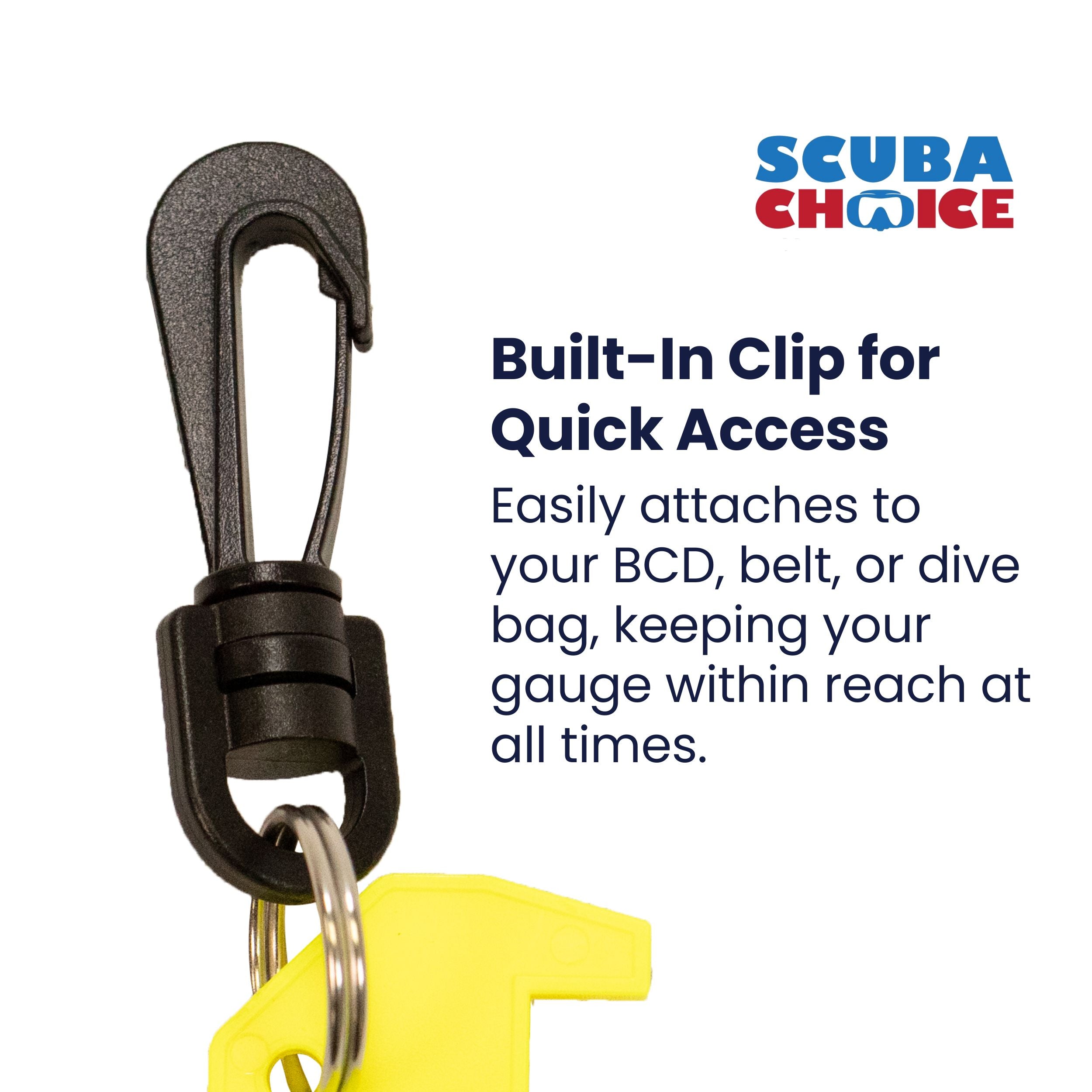 Scuba Choice 3.25" Plastic Lobster Gauge w/ Clip