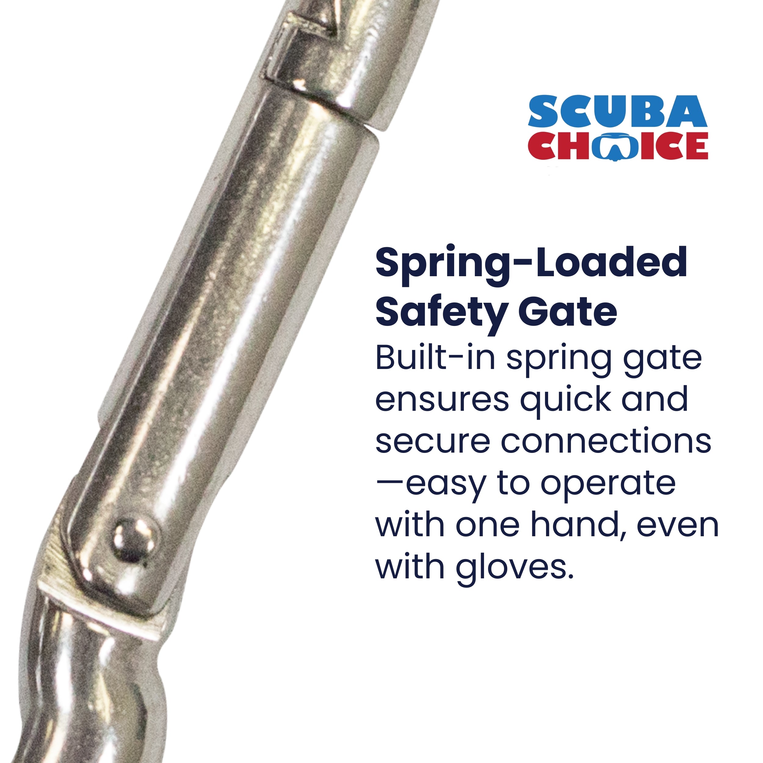 Boat Clip Stainless Steel Safety Spring Hook Carabiner, 3-1/8"