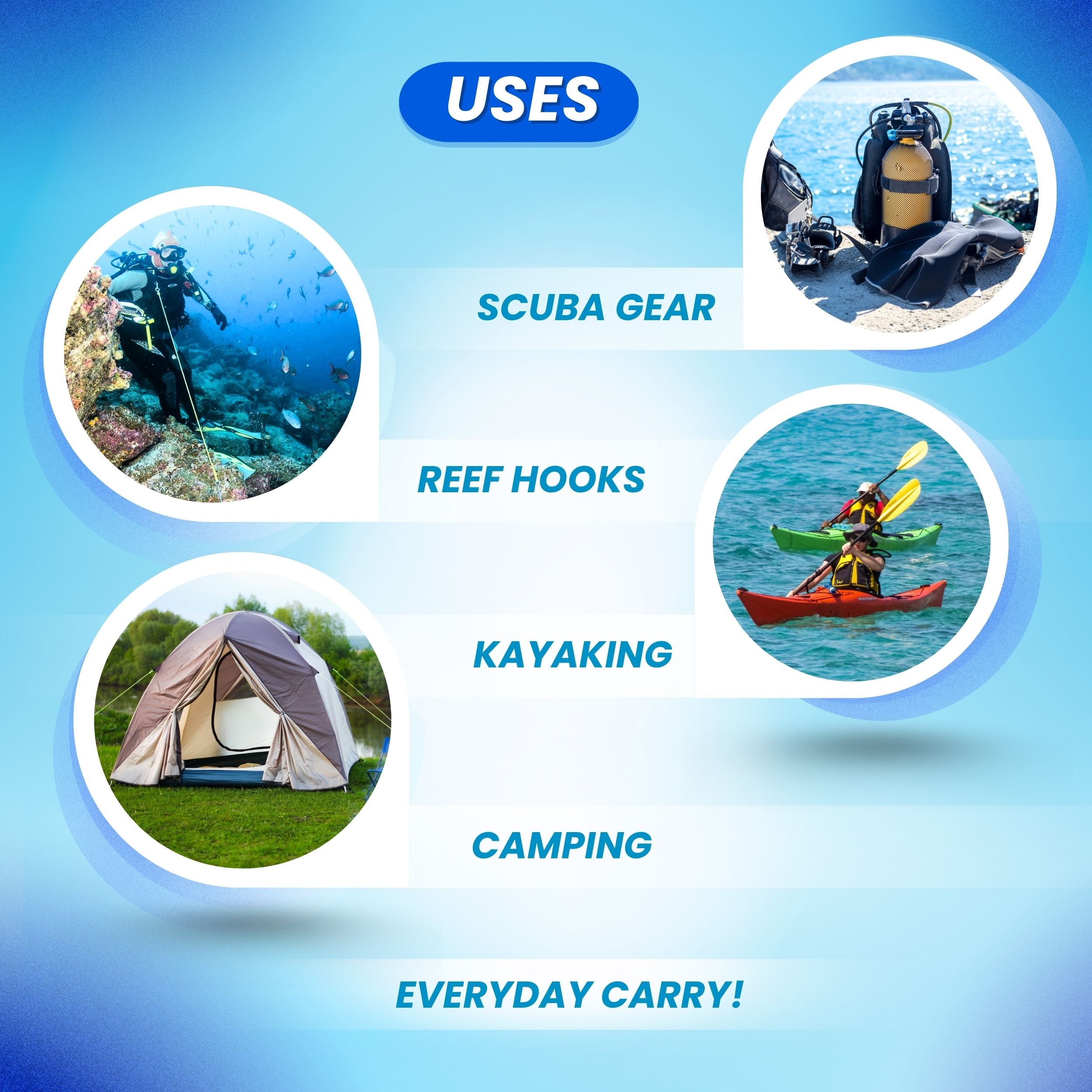 Scuba Choice Pink Stainless Steel Clip Double Ended Snap Bolt, 100mm