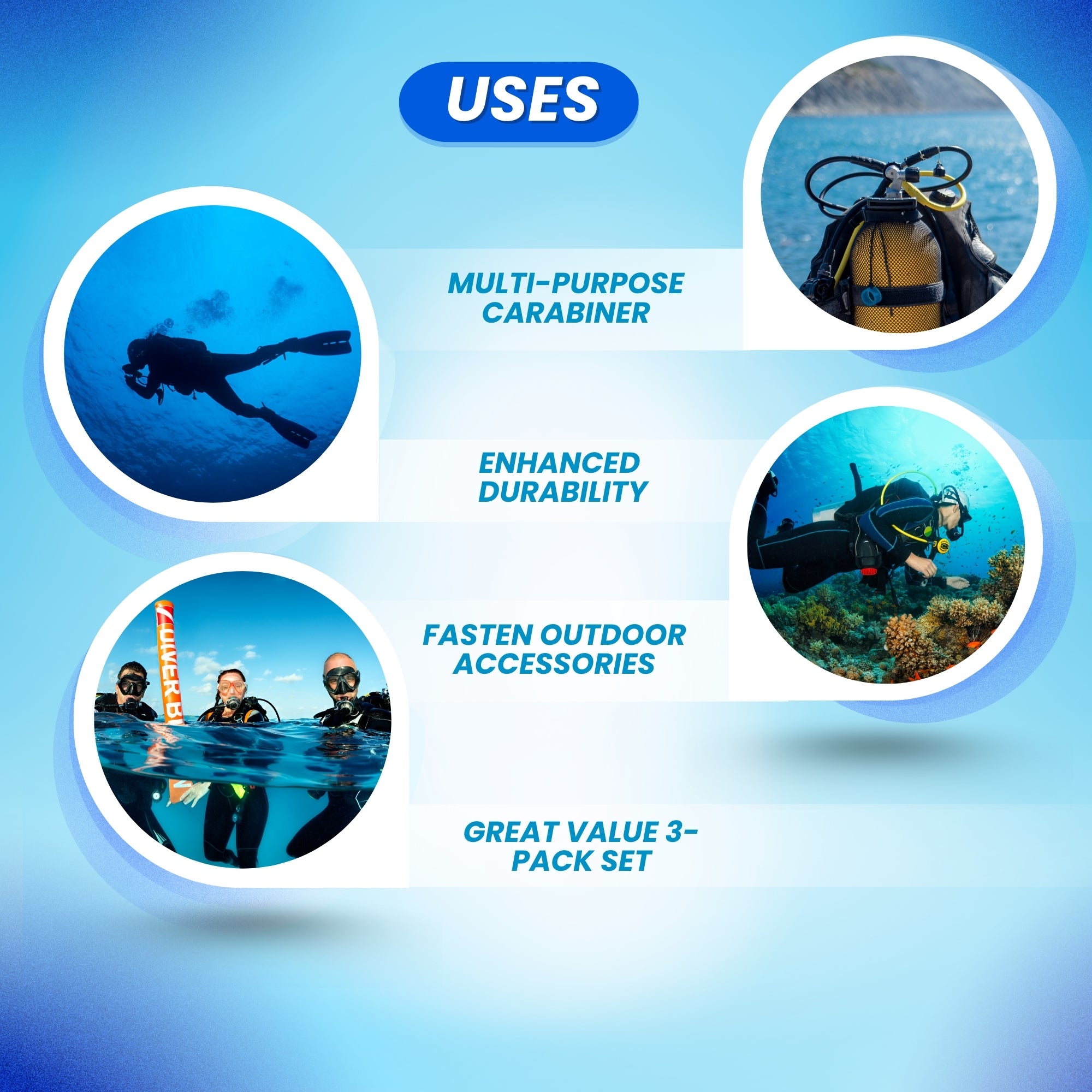 Boat Marine Clip 10cm Stainless Steel Snap Hook Carabiner 11mm Opening