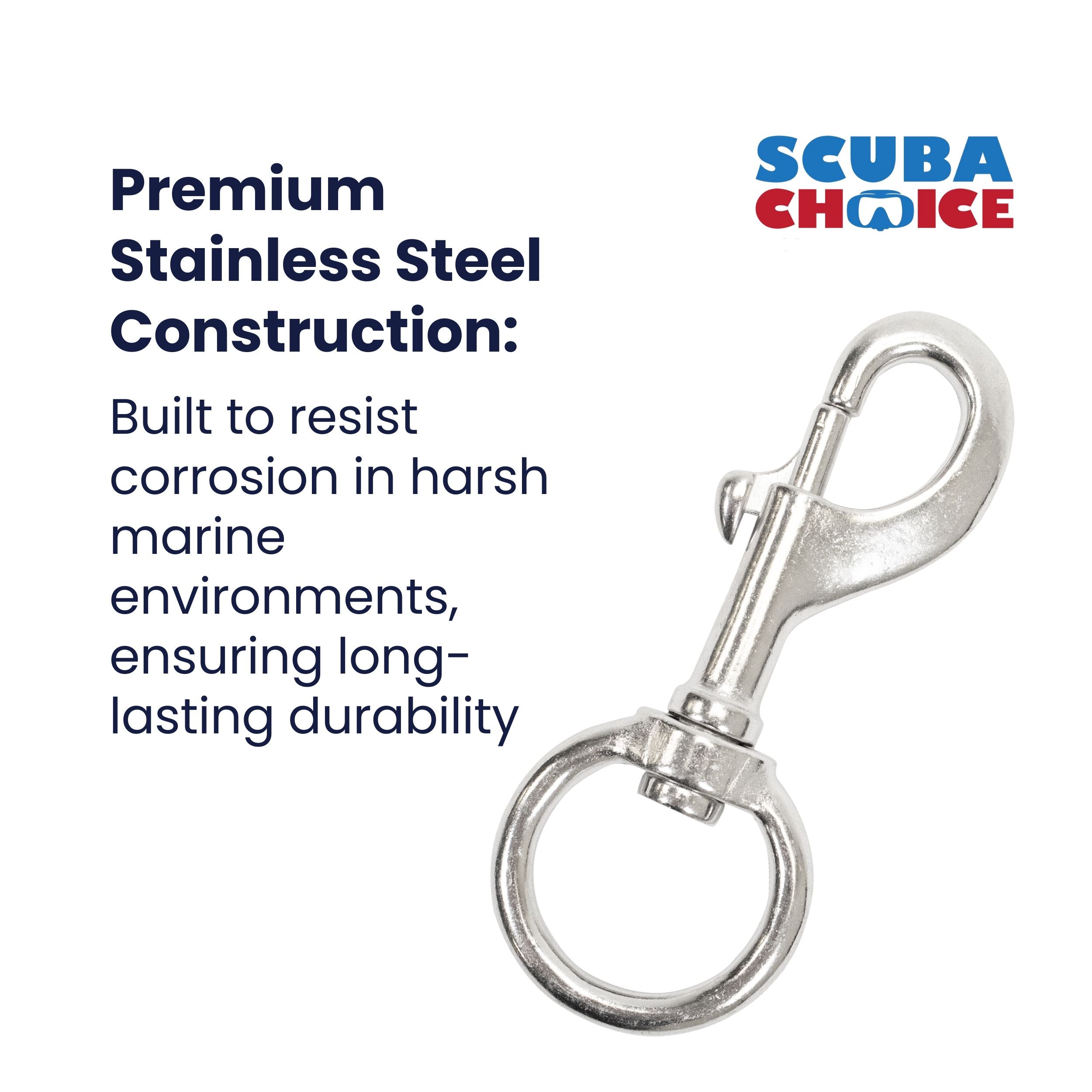 Boat Marine Clip 11.8cm Stainless Steel Swivel Bolt Snap 10mm Opening