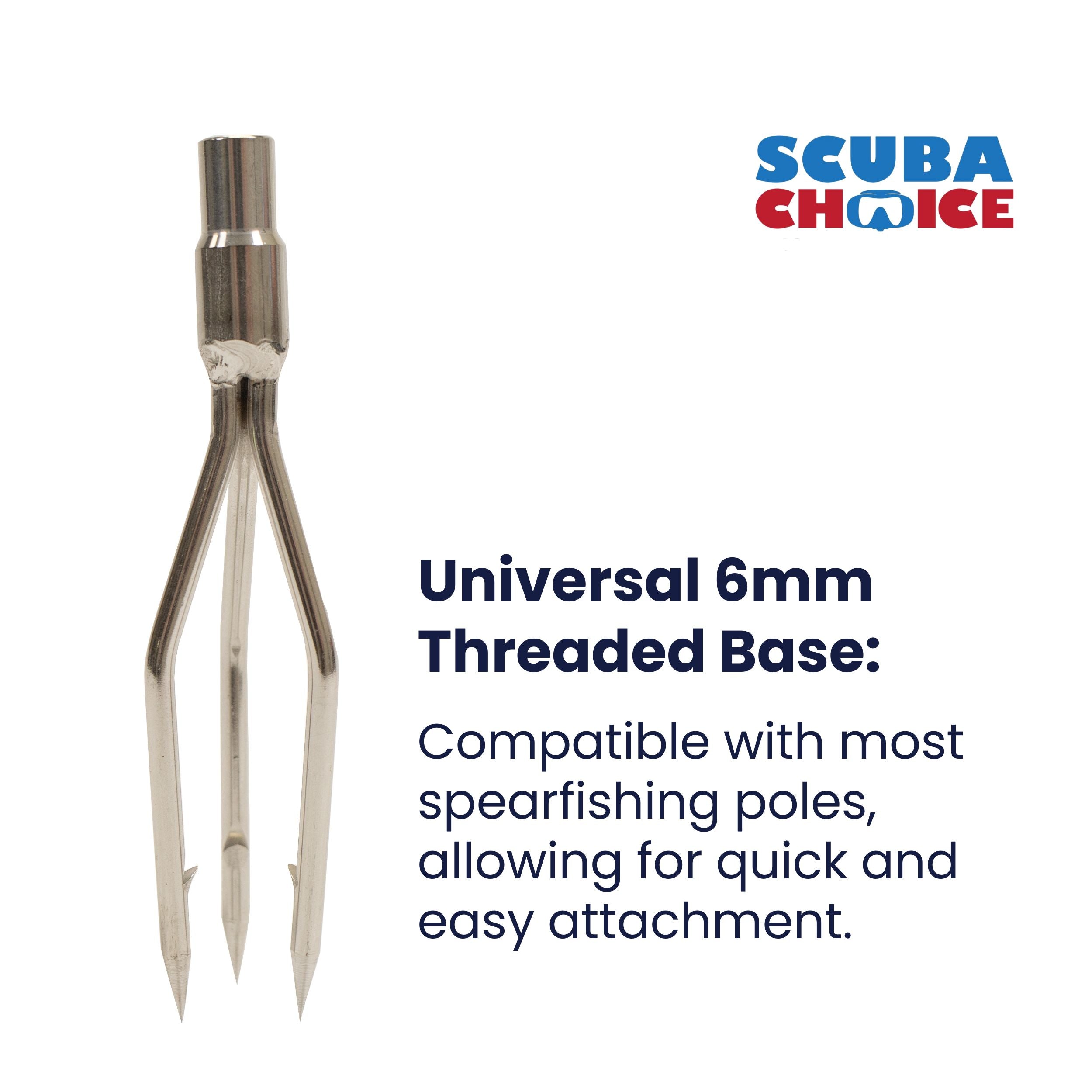 Scuba Choice 4-5/8" 3-Prong 6mm Spearfishing Lionfish Speartip