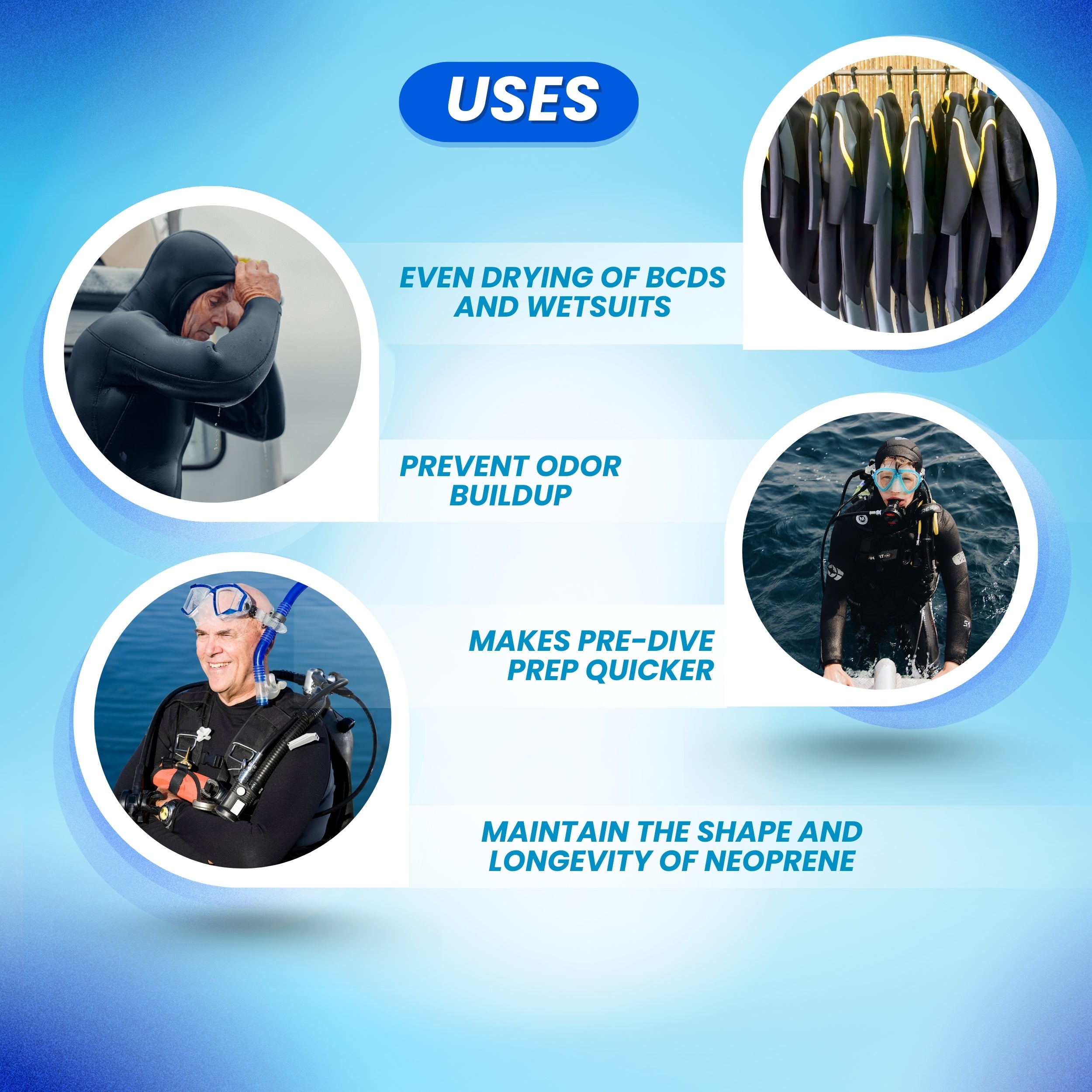 Scuba Choice Diving Heavy Duty BCD Wetsuit Drysuit Hanger