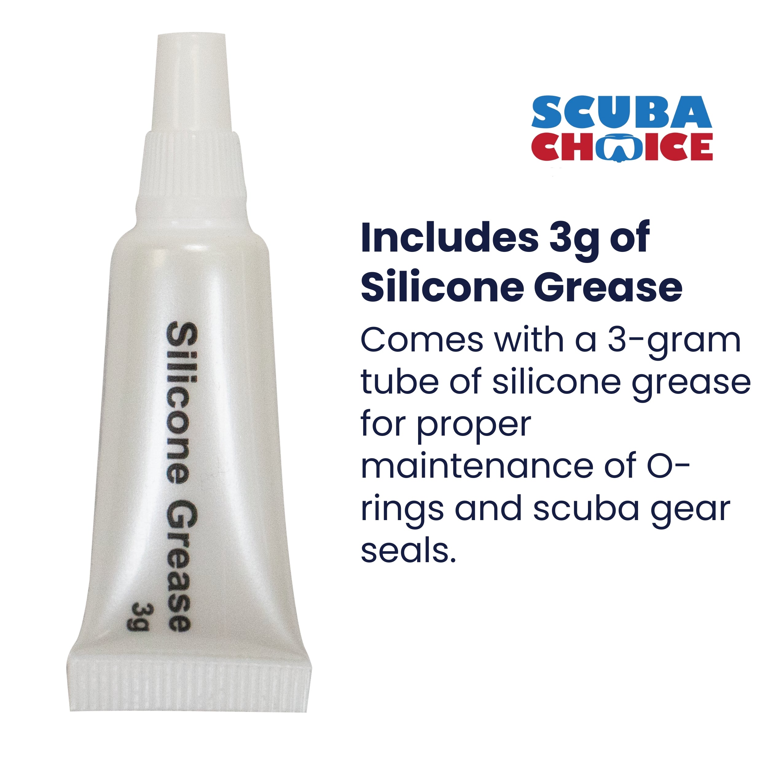 Scuba Choice Scuba Diving Mini Tank Key Ring with O-Rings and Silicone Grease 3g
