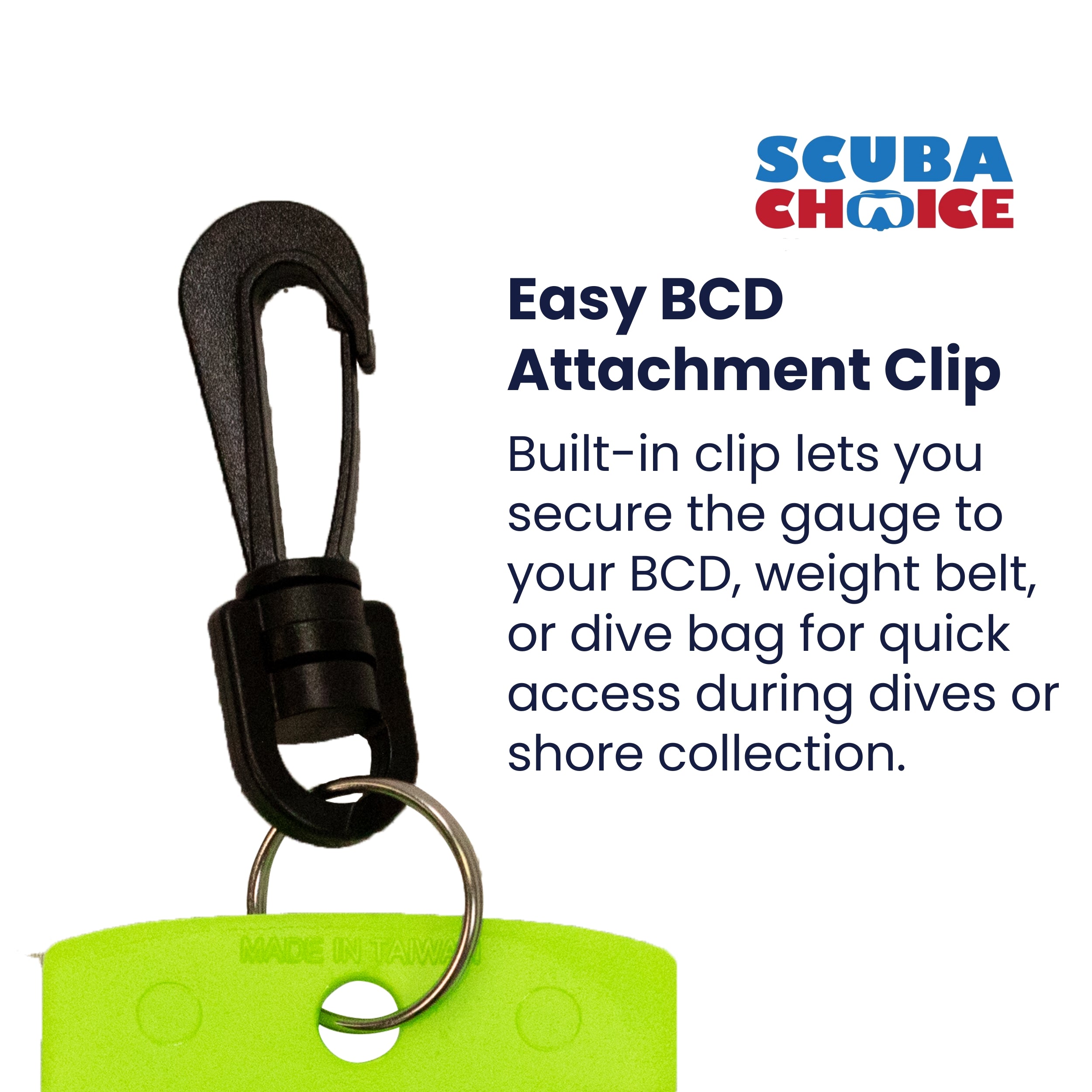 Scuba Diving Shellfish Measuring Gauge with Clip