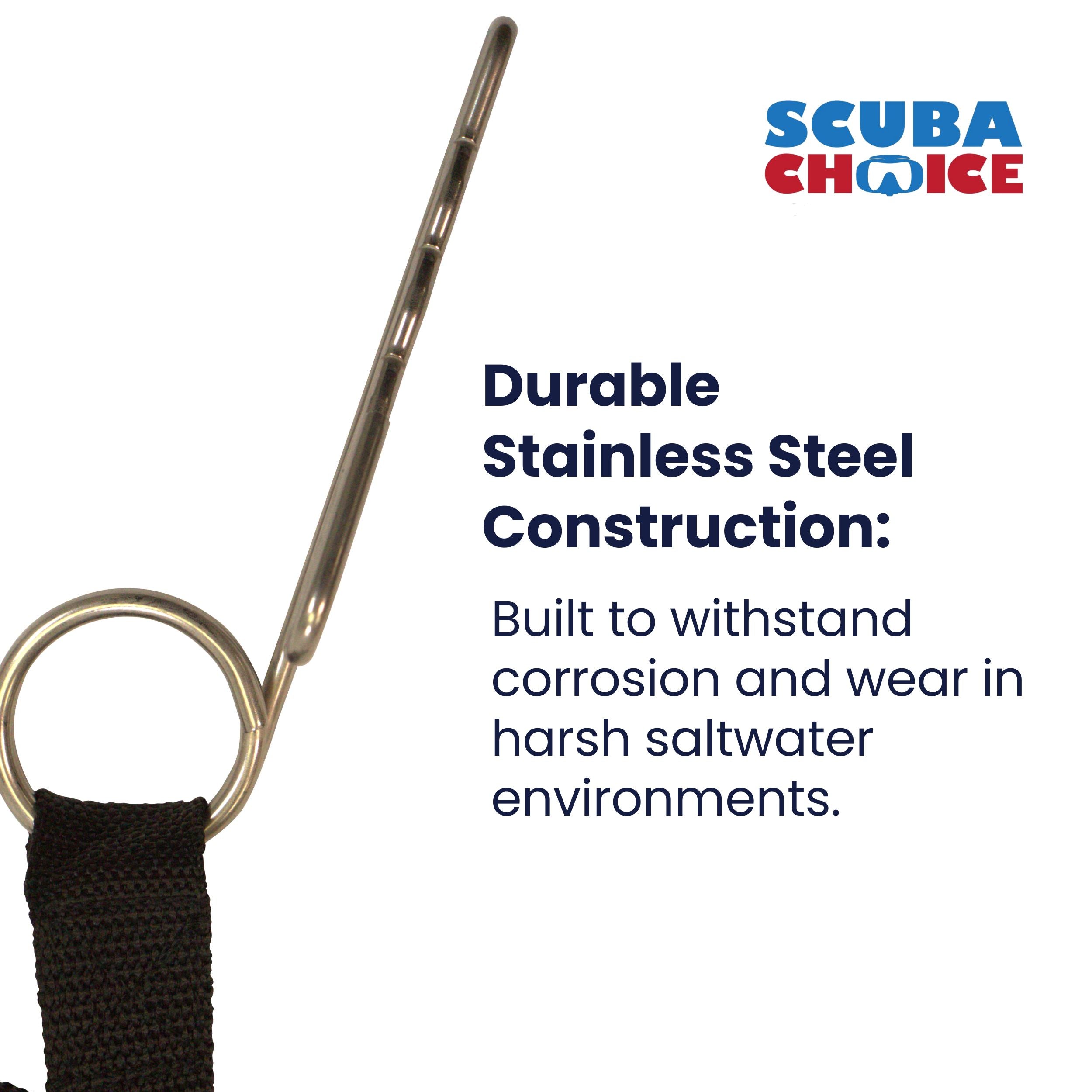Scuba Diving Reef Drift Hook 99" Line with Storage Pouch