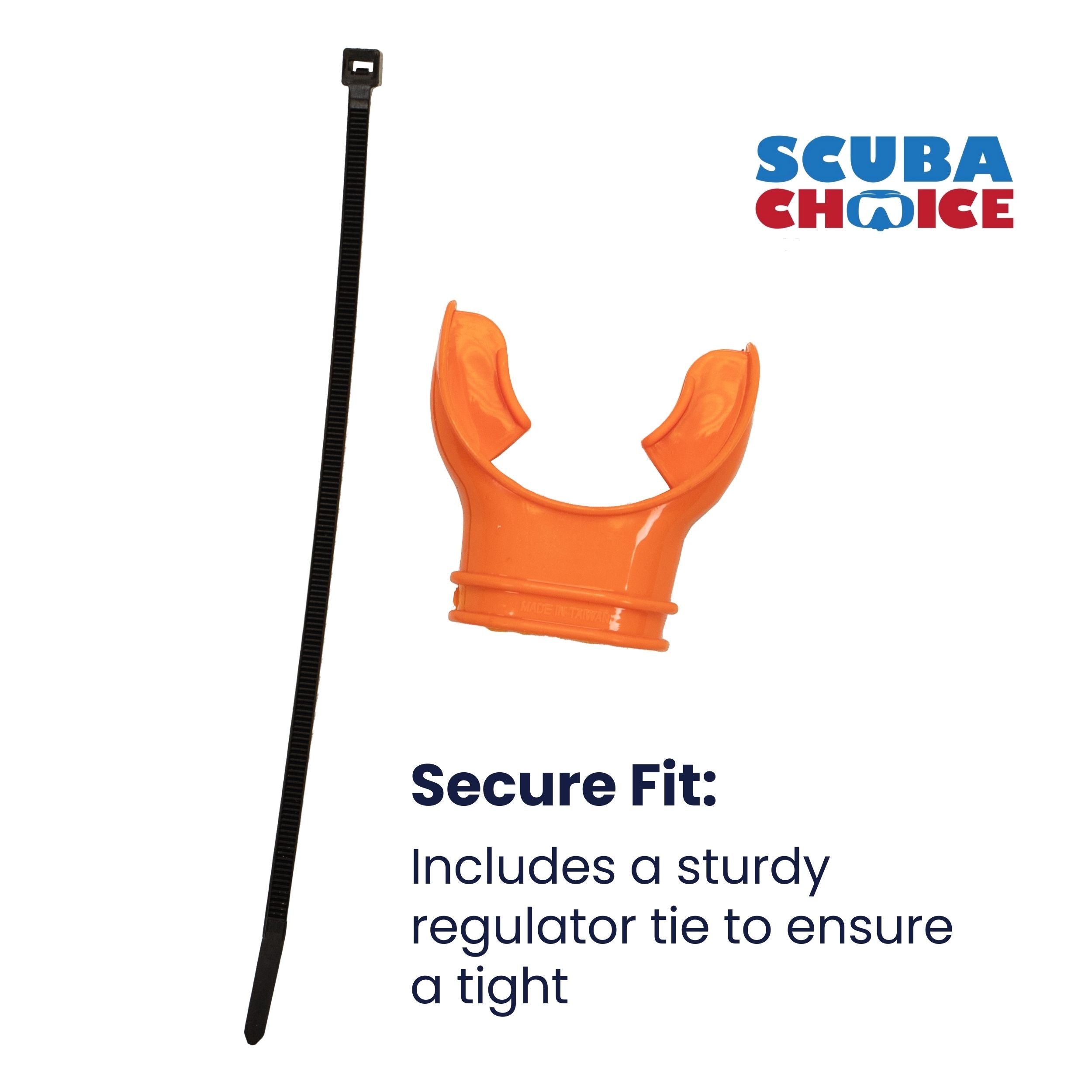 Scuba Choice Scuba Diving Orange Silicone Regulator Octopus Mouthpiece