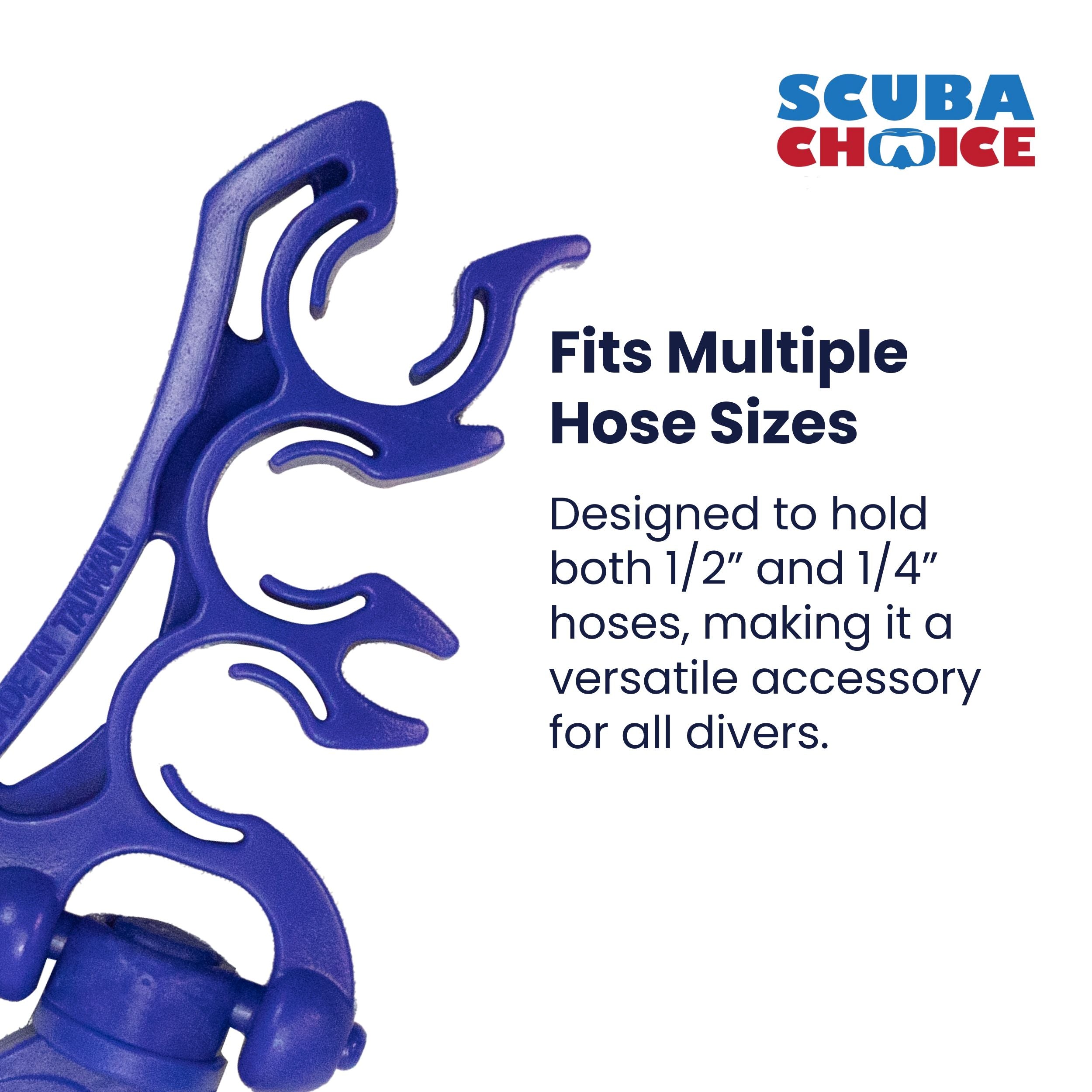 Scuba Choice Scuba Diving Dive Triple Hose Holder with Clip