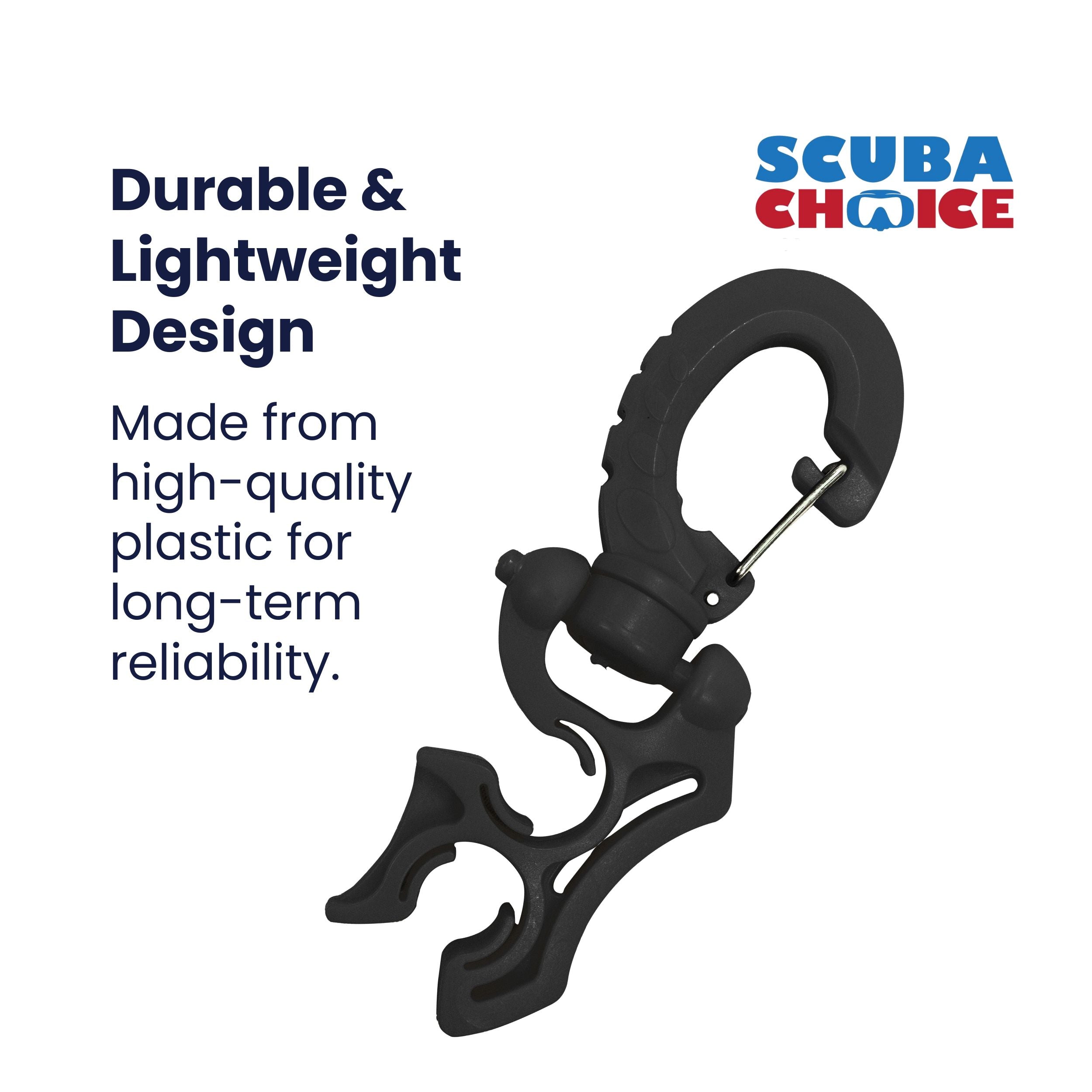 Scuba Choice Double Hose Holder Clip 3 Pack Bundle