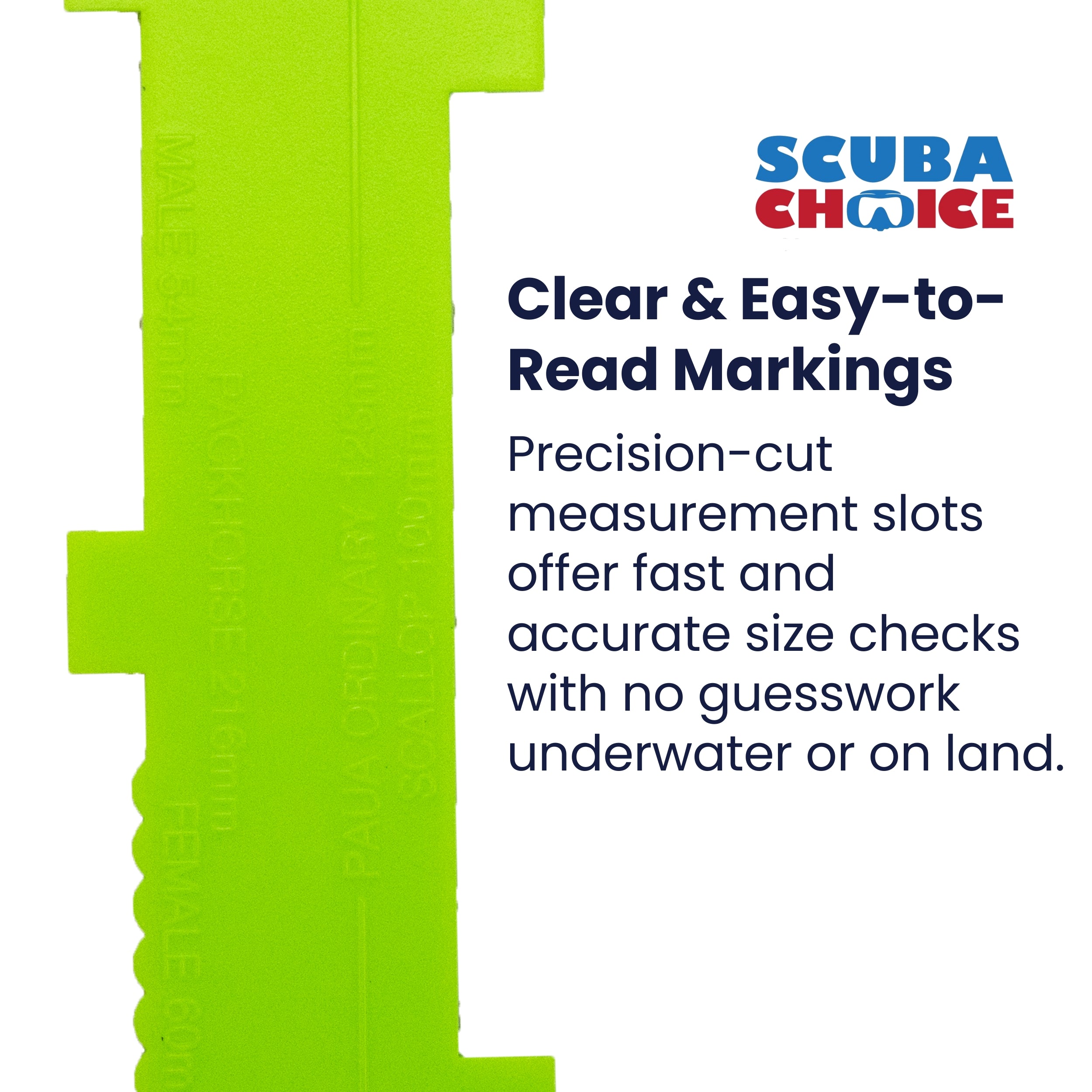 Scuba Diving Shellfish Measuring Gauge with Clip