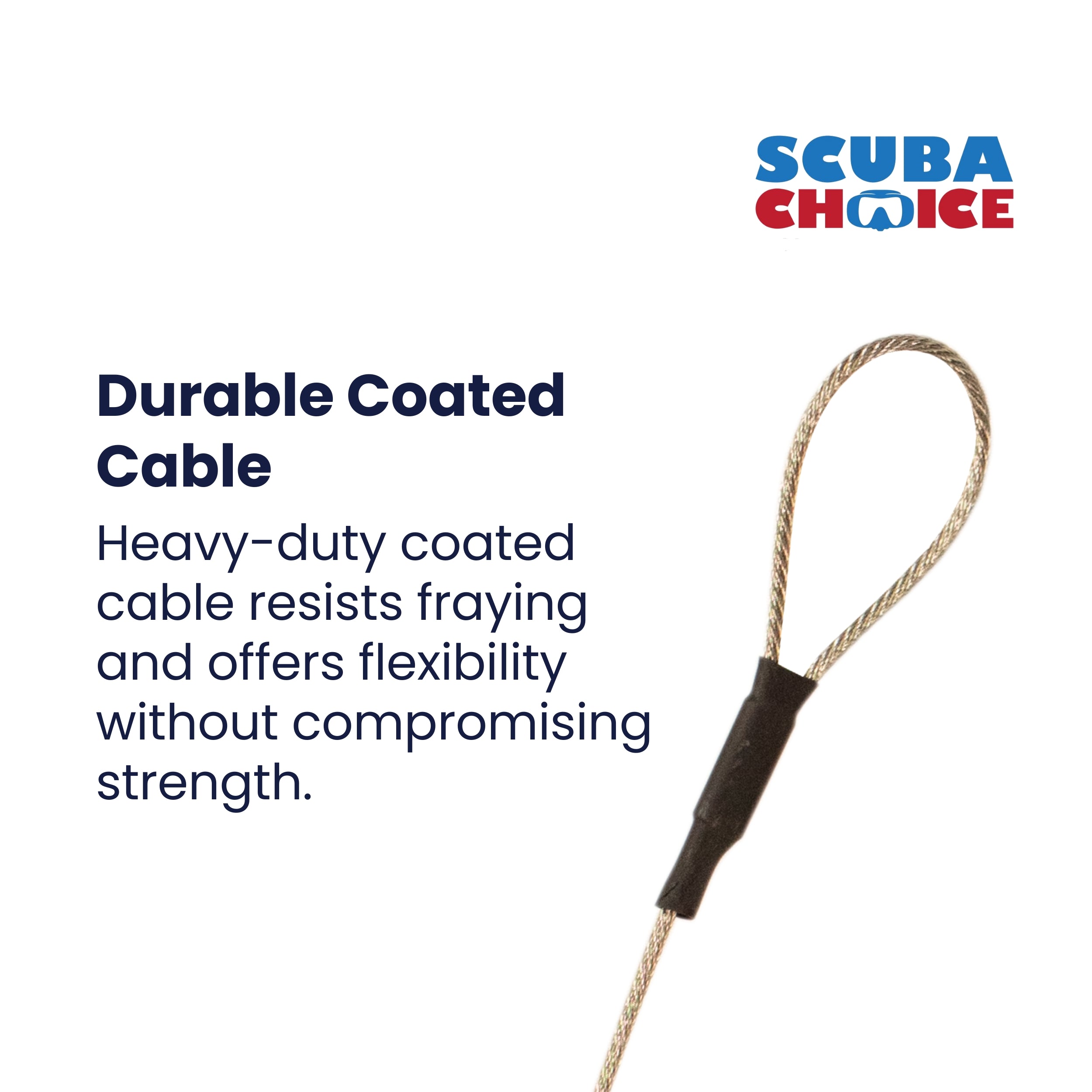 Spearfishing Compact Stainless Steel Fish Stringer Cable & 4.75" Rod