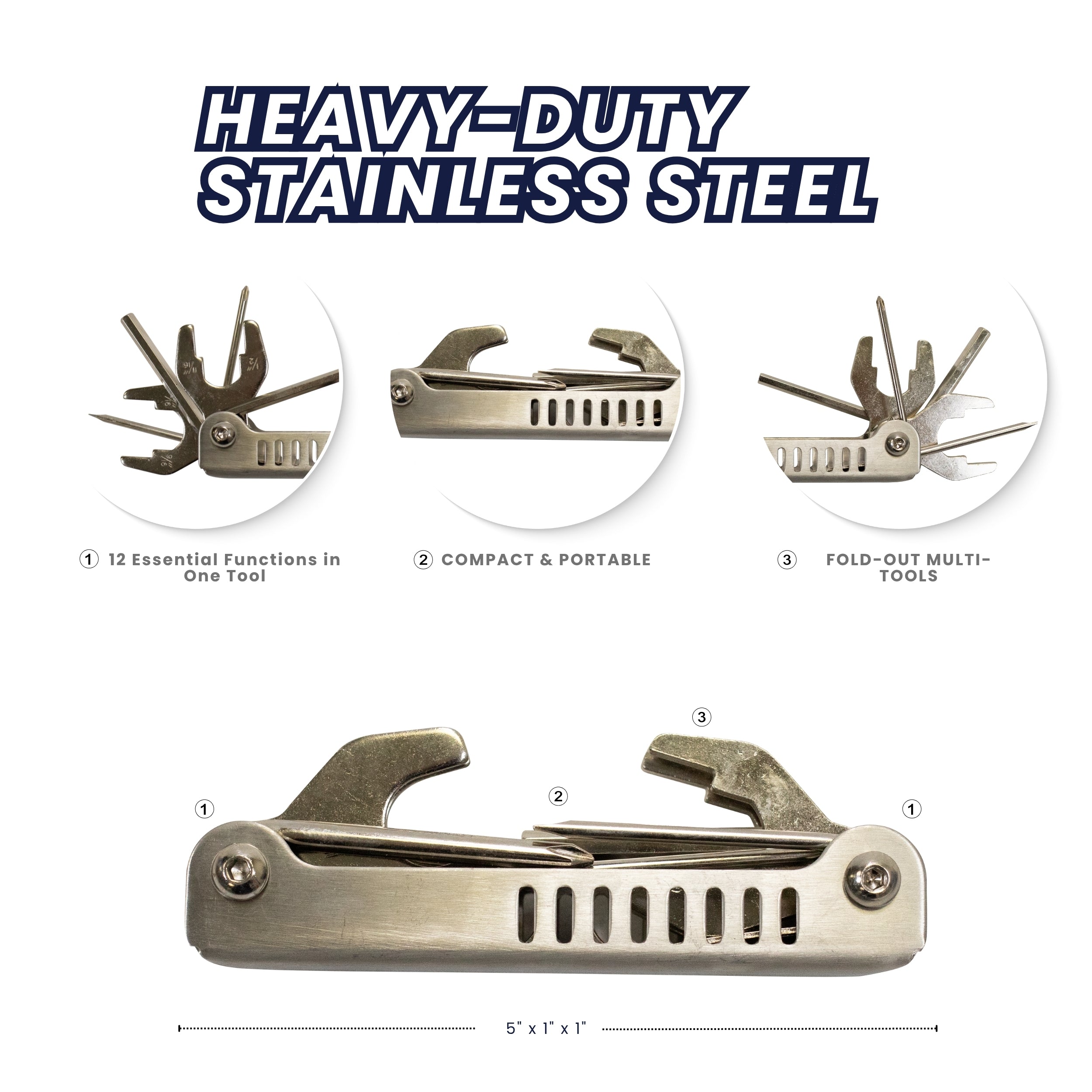 Scuba Choice Diving Dive Stainless Steel Dive Master Tool - 12 in 1