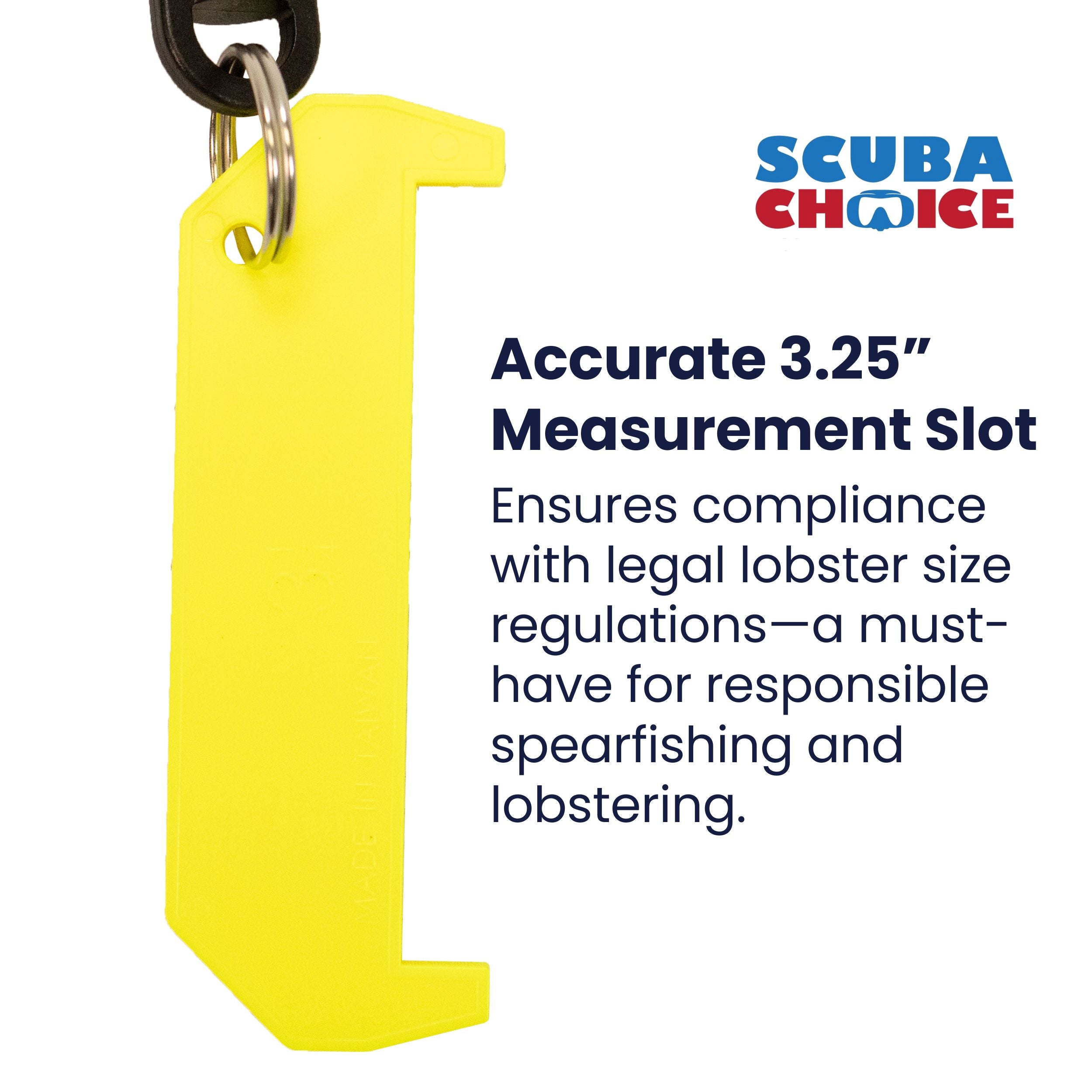 Scuba Choice 3.25" Plastic Lobster Gauge w/ Clip