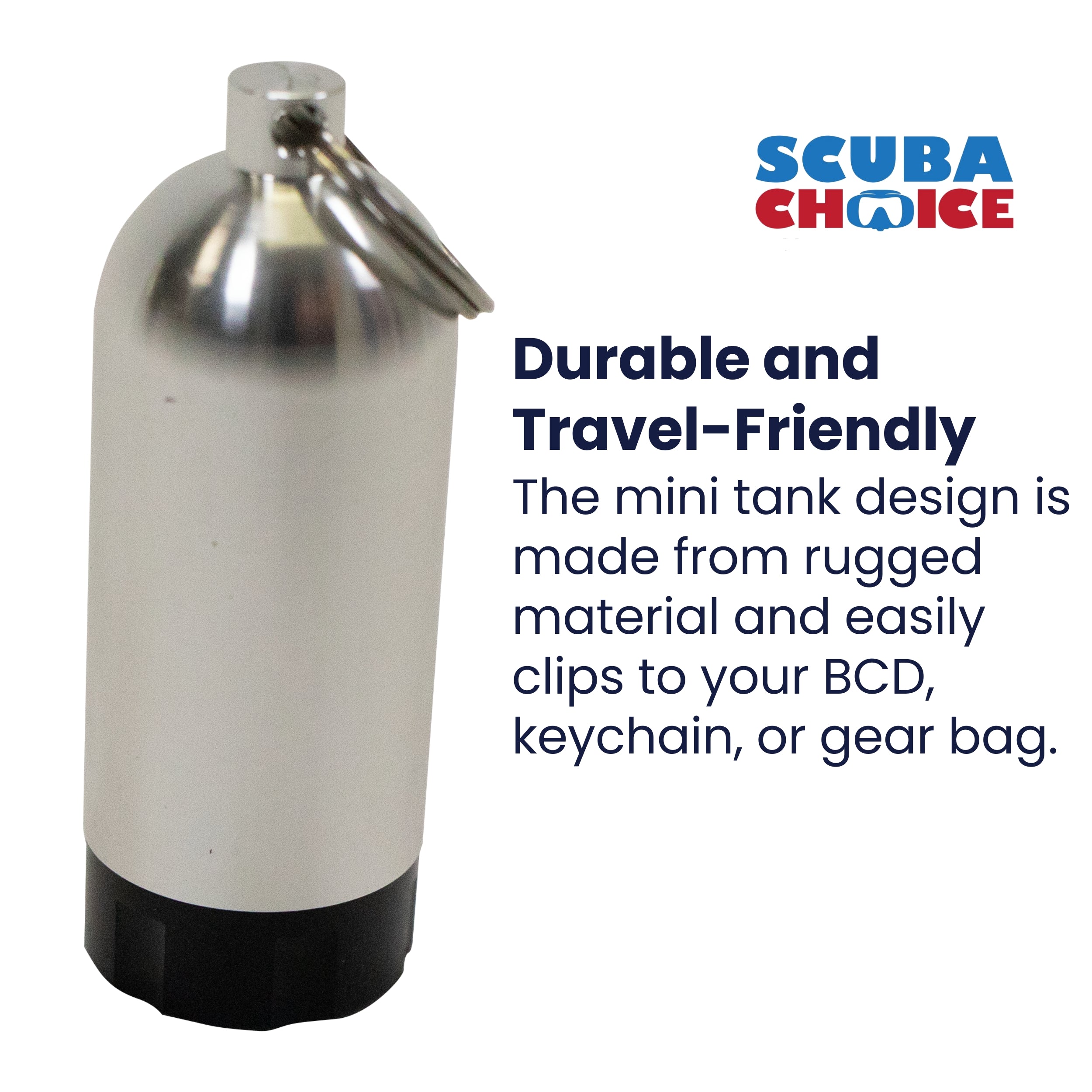 Scuba Choice Scuba Diving Mini Tank Key Ring with O-Rings and Silicone Grease 3g