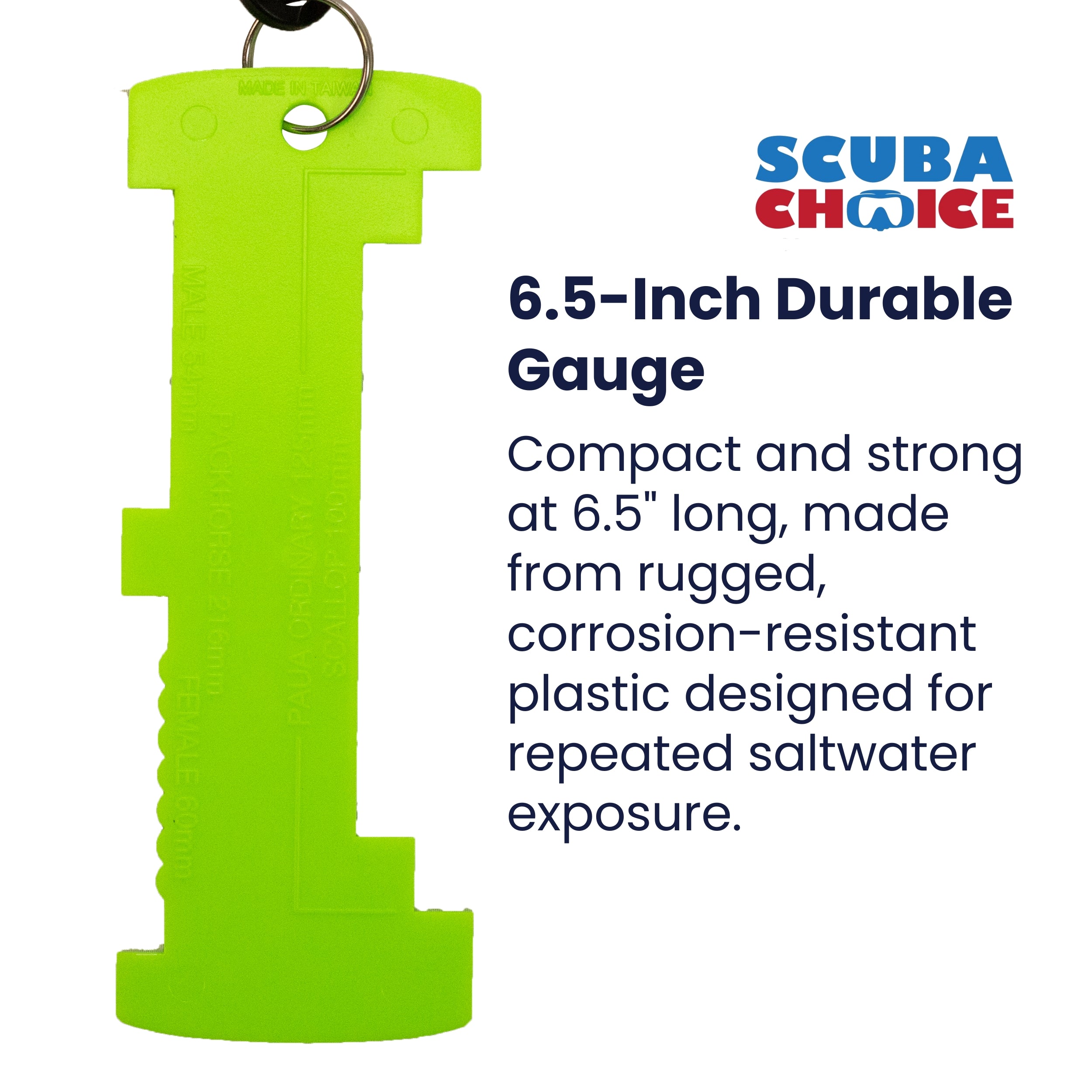 Scuba Diving Shellfish Measuring Gauge with Clip