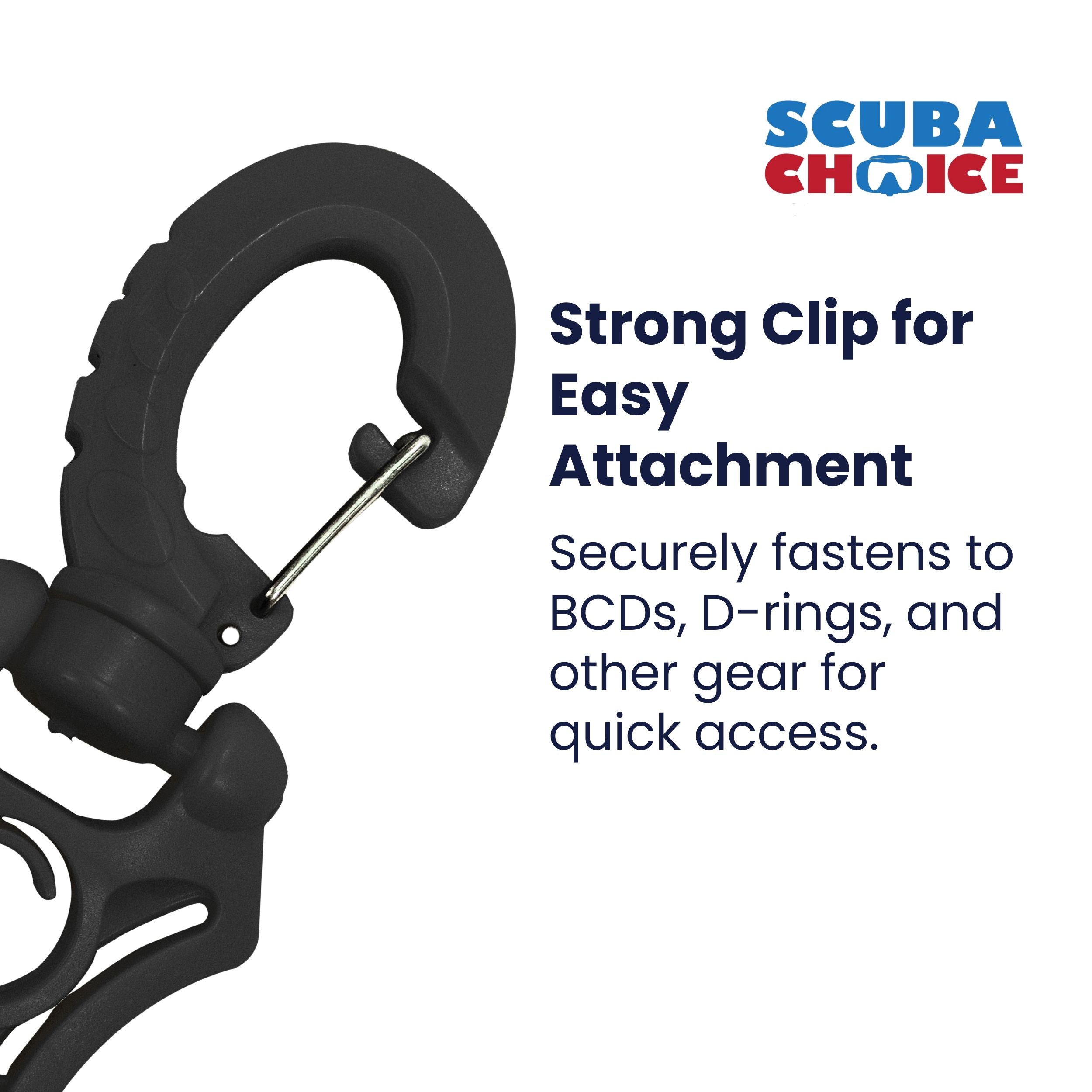 Scuba Choice Double Hose Holder Clip 3 Pack Bundle
